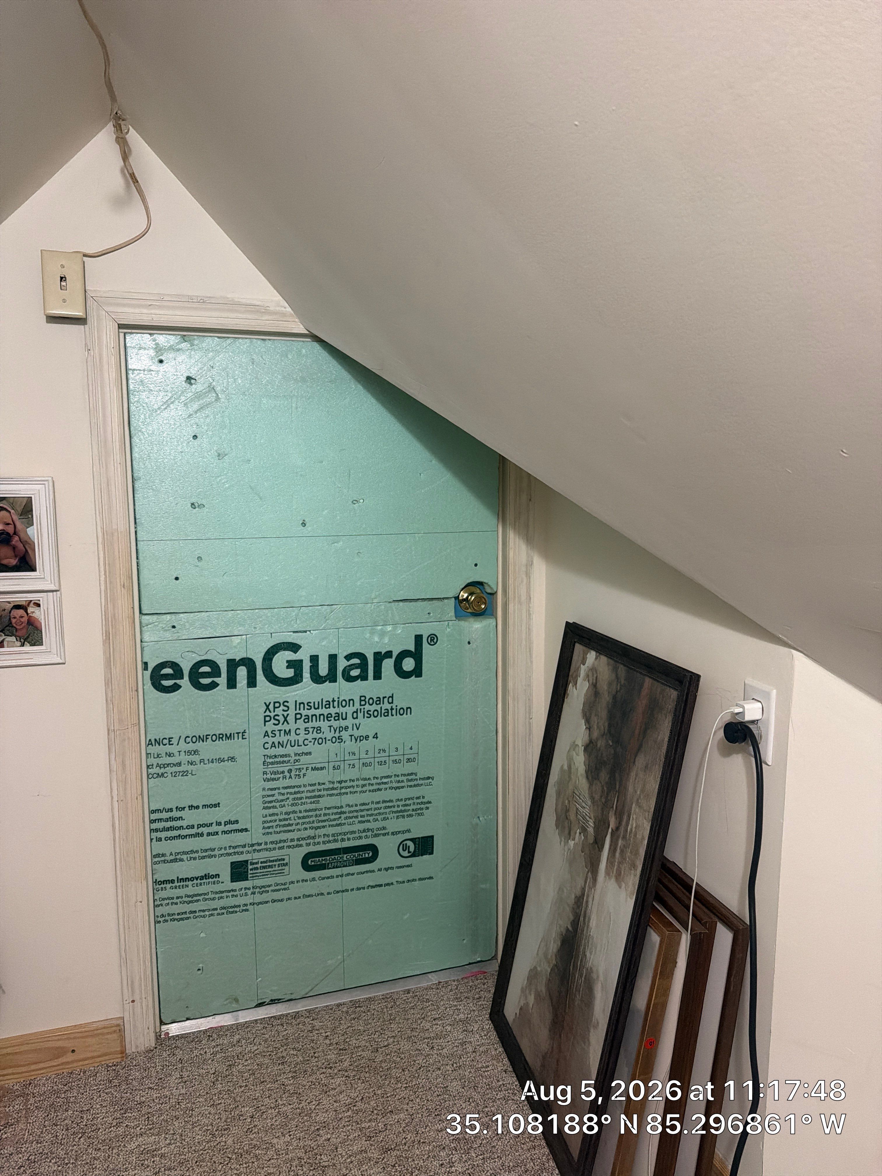 Attic Knee Wall Insulation and Access Door Sealing in Chattanooga by CompanyCam Sales Demo