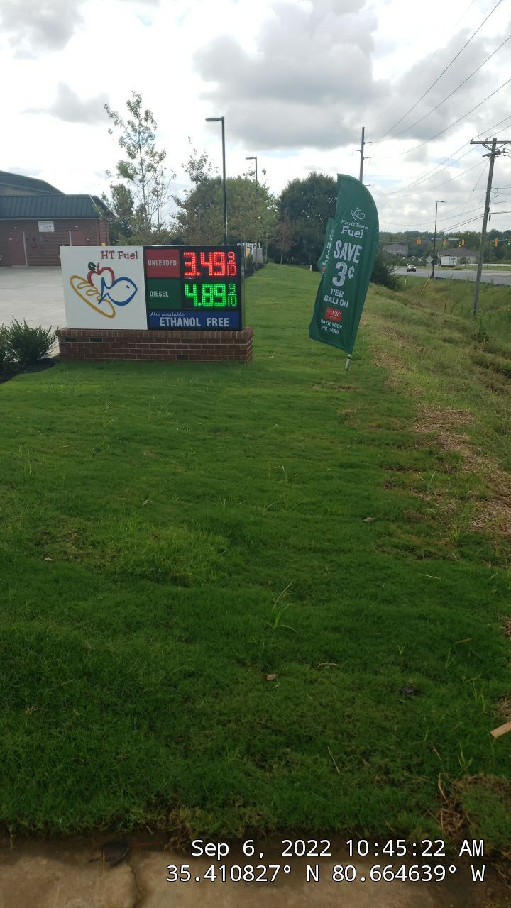 Commercial Landscaping Harris Teeter Fuel Station by Carolina-Metro Landscape, Inc