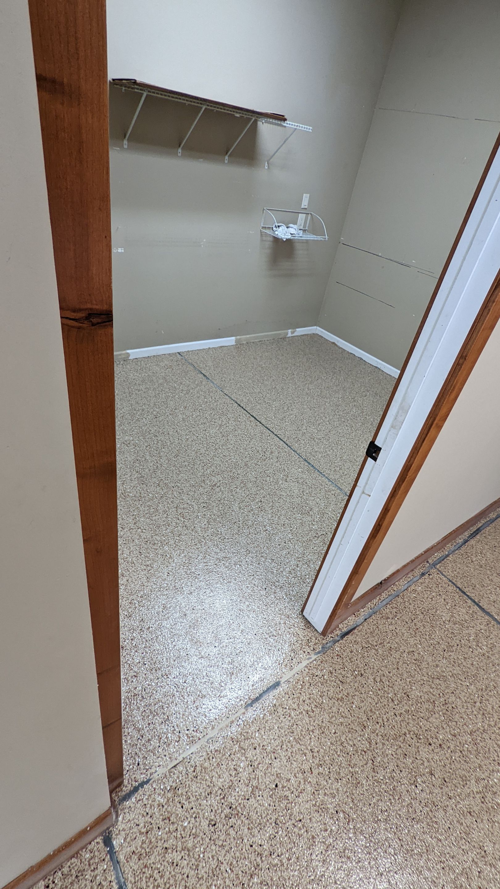 Garage Transformation using Sandstone by Croc Coatings, LLC