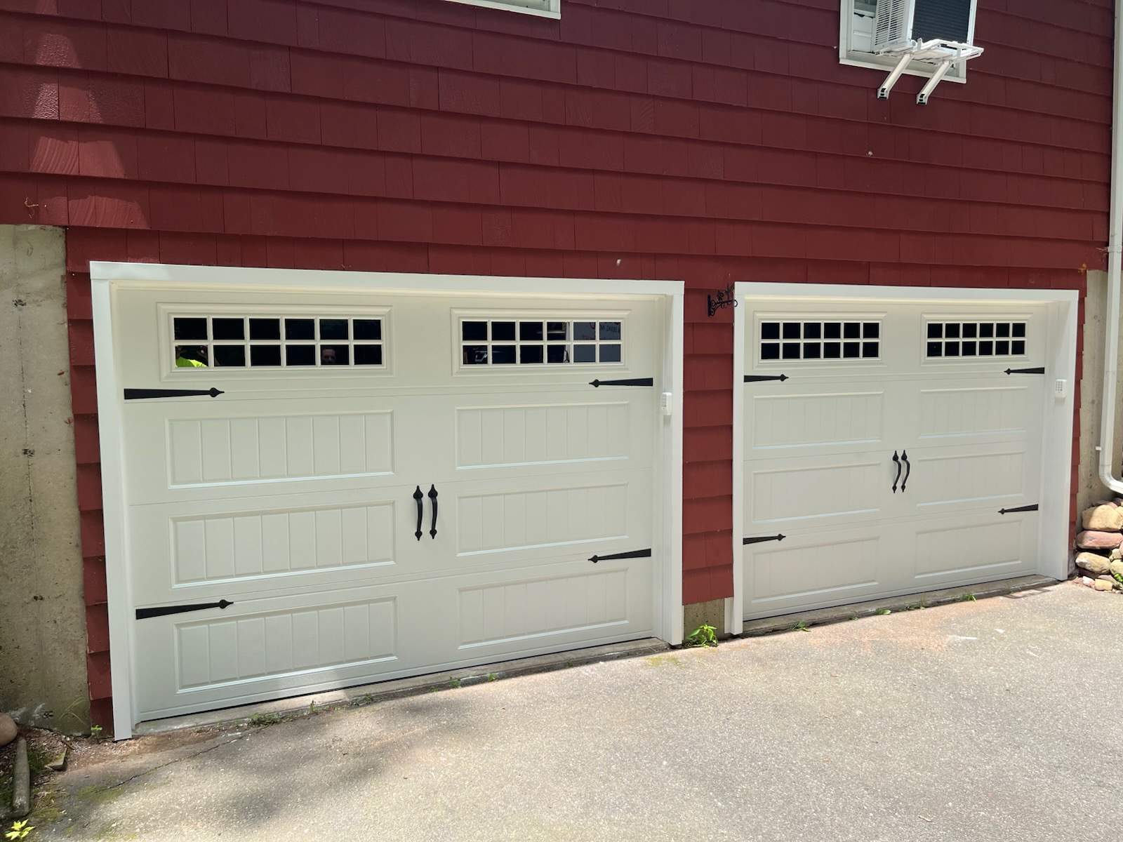 Stylish Amarr Designer Choice Garage Door Installation by DiGiorgi Roofing and Siding Inc