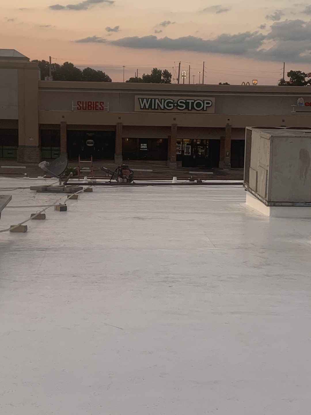 Commercial Roofing Installation using 50 mil PVC by Hostetler Roofing
