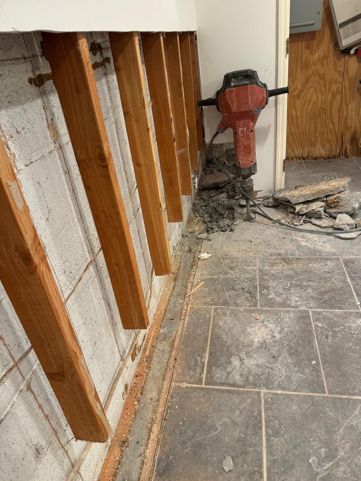 Interior French Drain Basking Ridge NJ by Pure Service Pro, LLC 