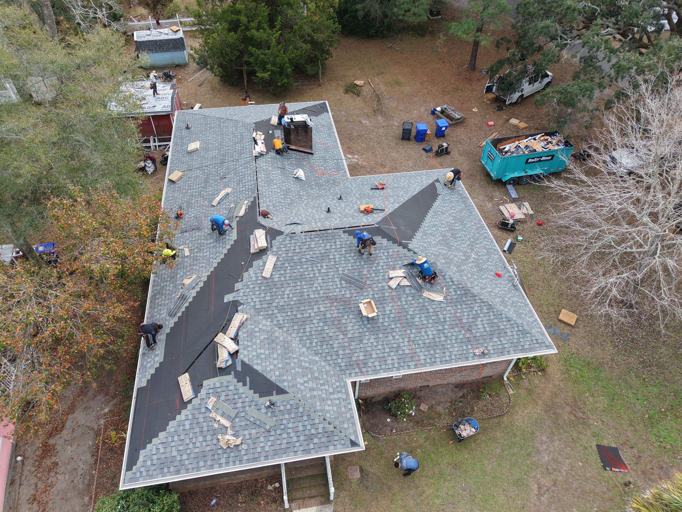 Roof Replacement + Shed Roof Southport NC by RGR Construction and Roofing, LLC