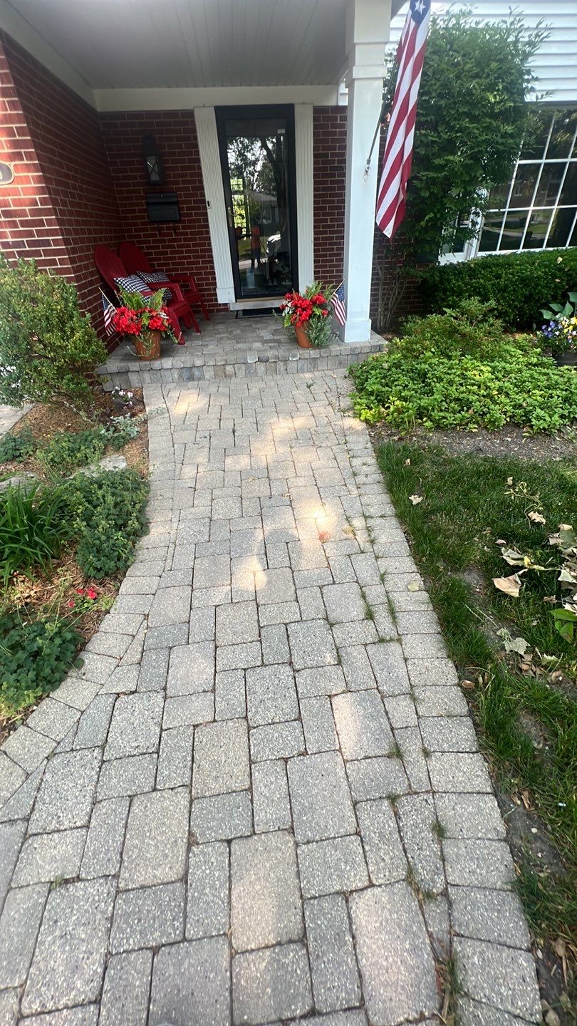 Brick paver clean, sand and seal.  using Surebond SB-1300 by Northern Power Washing LLC.