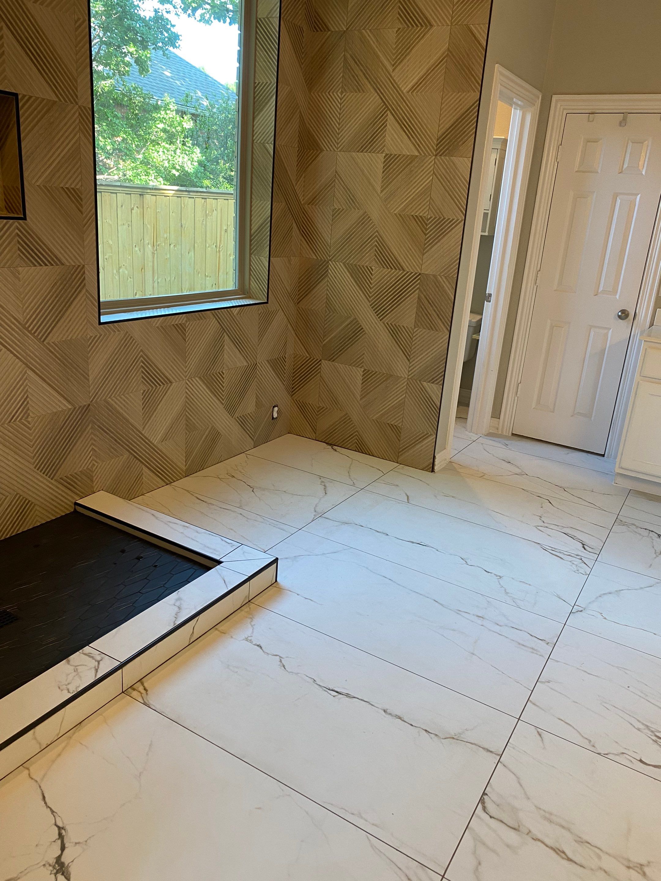 Flower Mound Master Bath Reno by Fine Line Flooring Inc.
