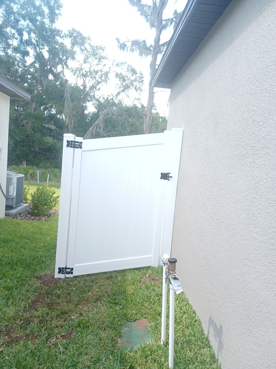 Riverview, FL 6ft. Tall White Vinyl Privacy with 4ft. Tall White Vinyl Spaced Picket  by Asap fence and gates, LLC