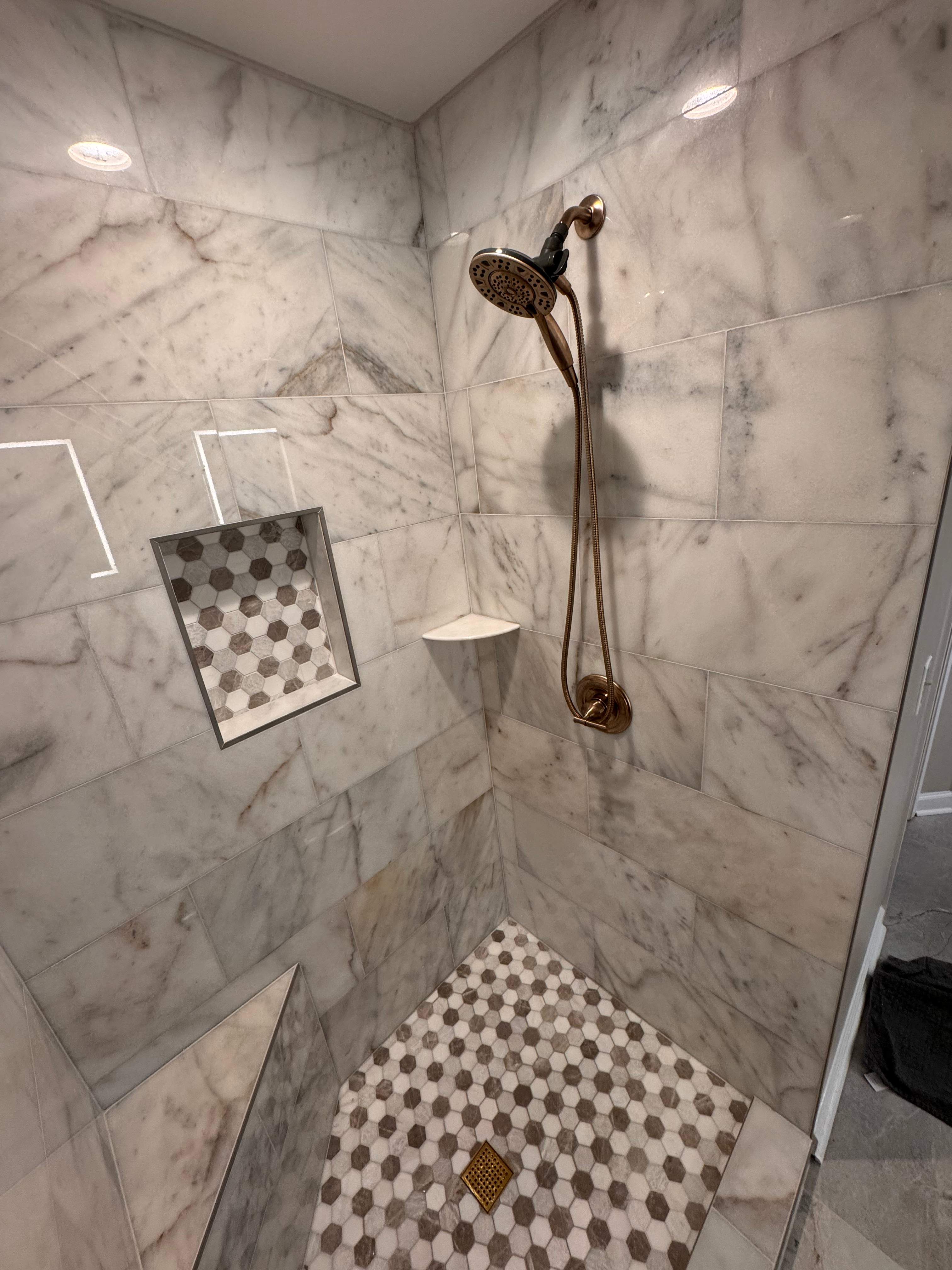 Master bathroom renovation by Prudencio