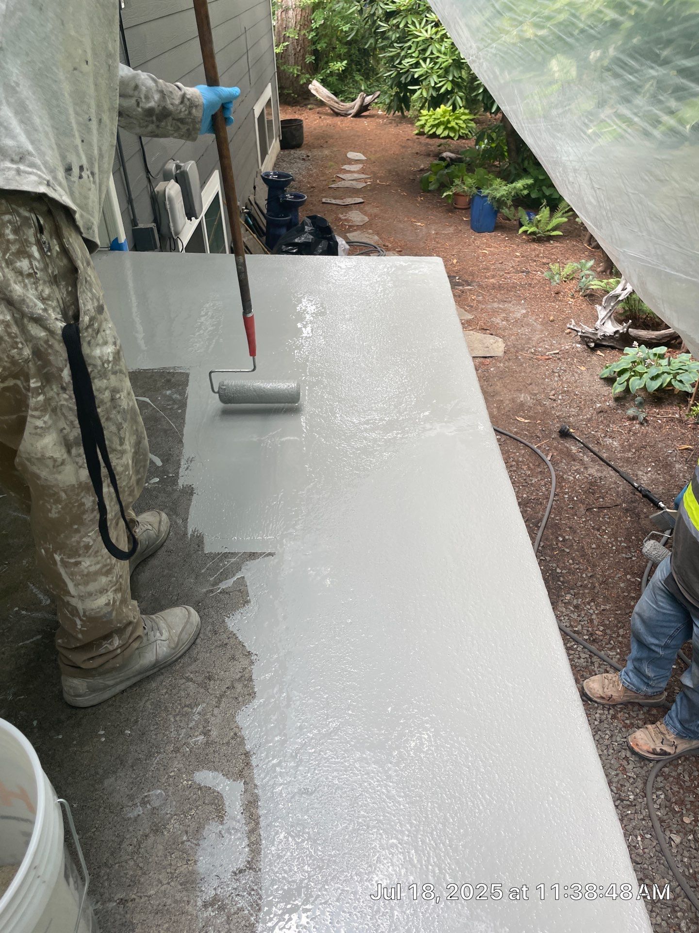 Epoxy Stairs & Sealcoat Driveway Application by Jireh Asphalt & Concrete Inc 