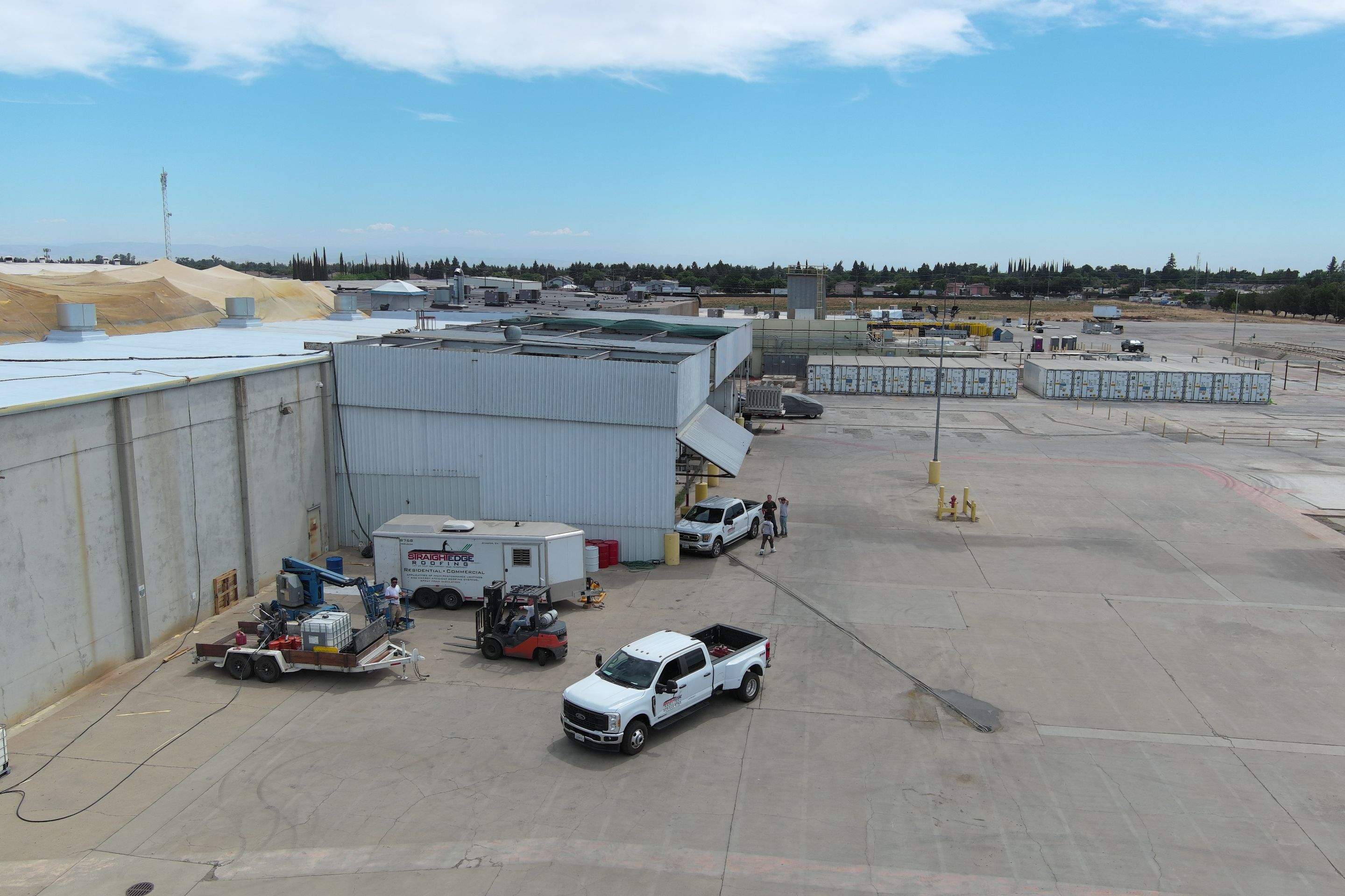 Pro Farms Spray foam roofing project by Straight Edge Roofing Inc