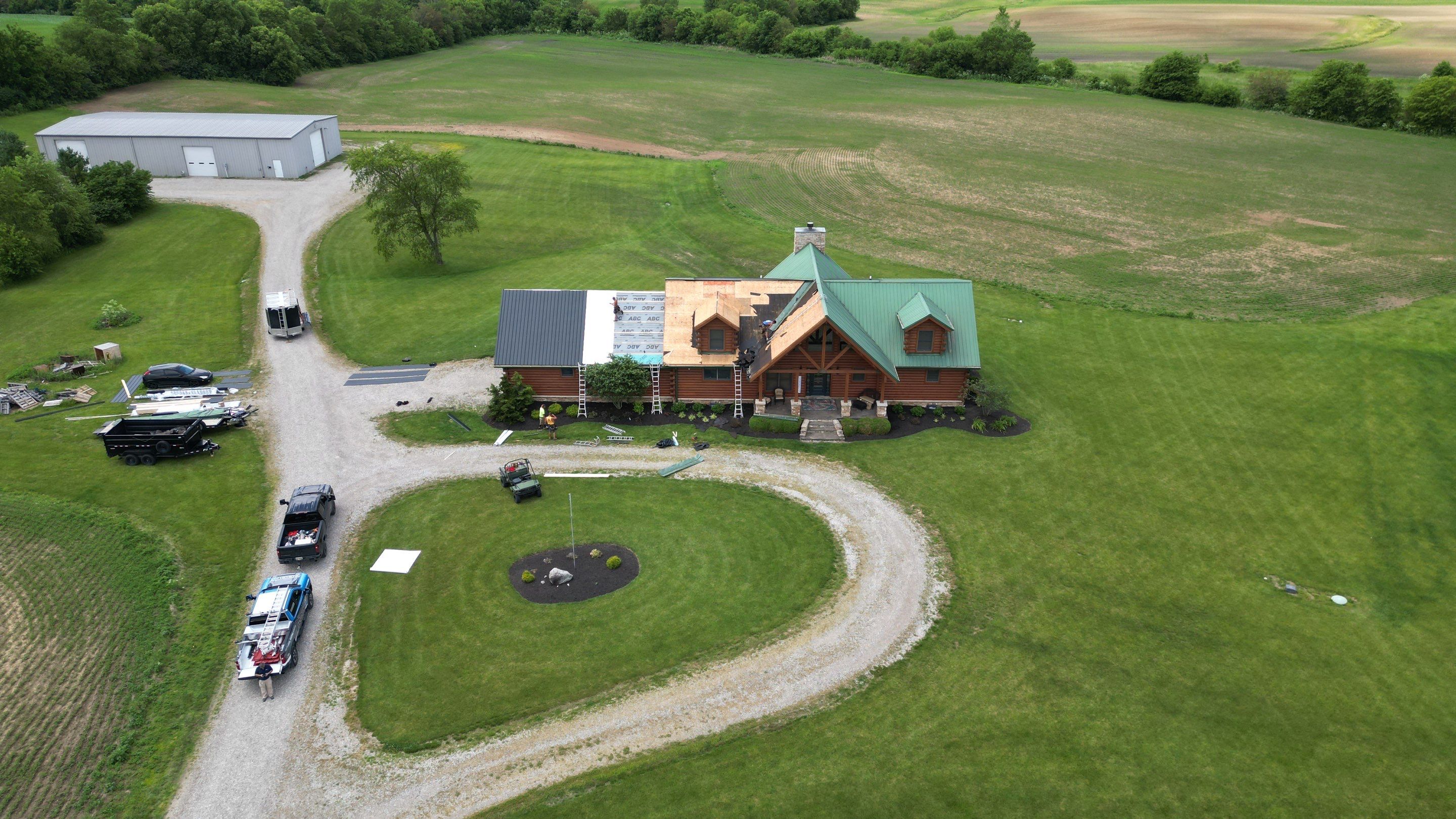 Residential Roofing Installation using Performance Panel Metal - Frost Black by RoofX 