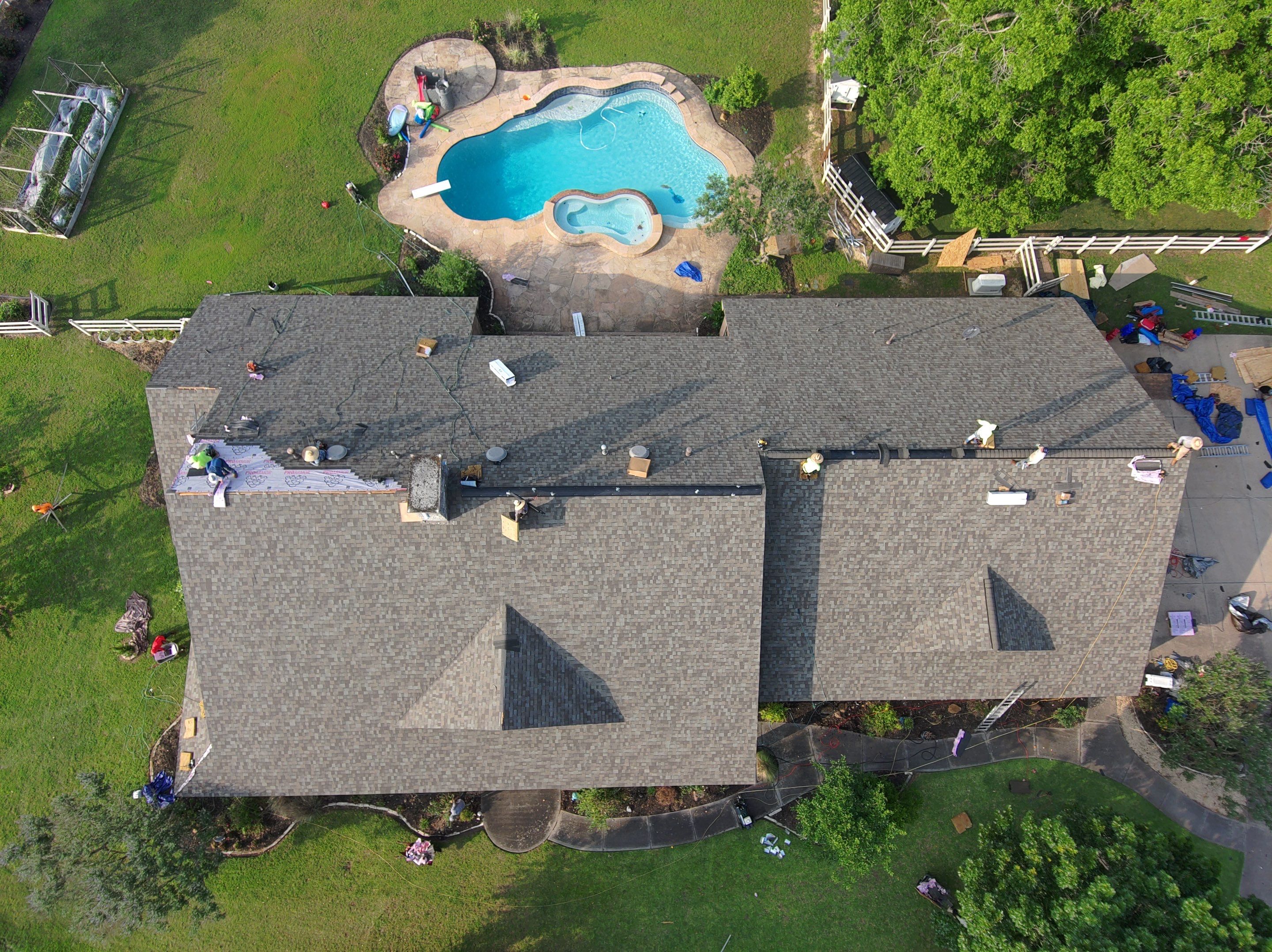 Residential Roofing Installation using Owen's Corning Duration (Lifetime) Shingles by Roof Repair Company