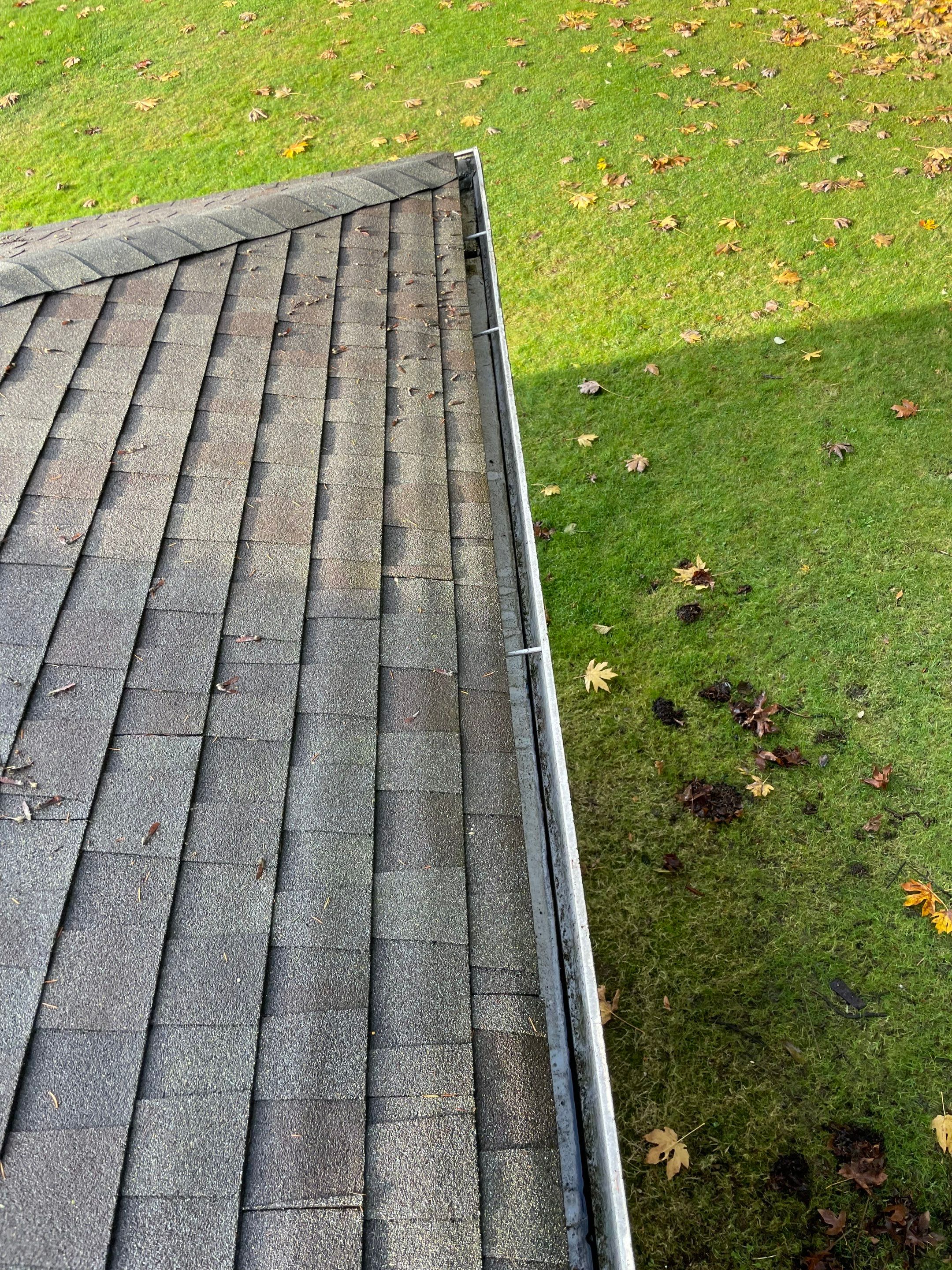 Commercial gutter cleaning Tacoma, WA after photo with clean gutters