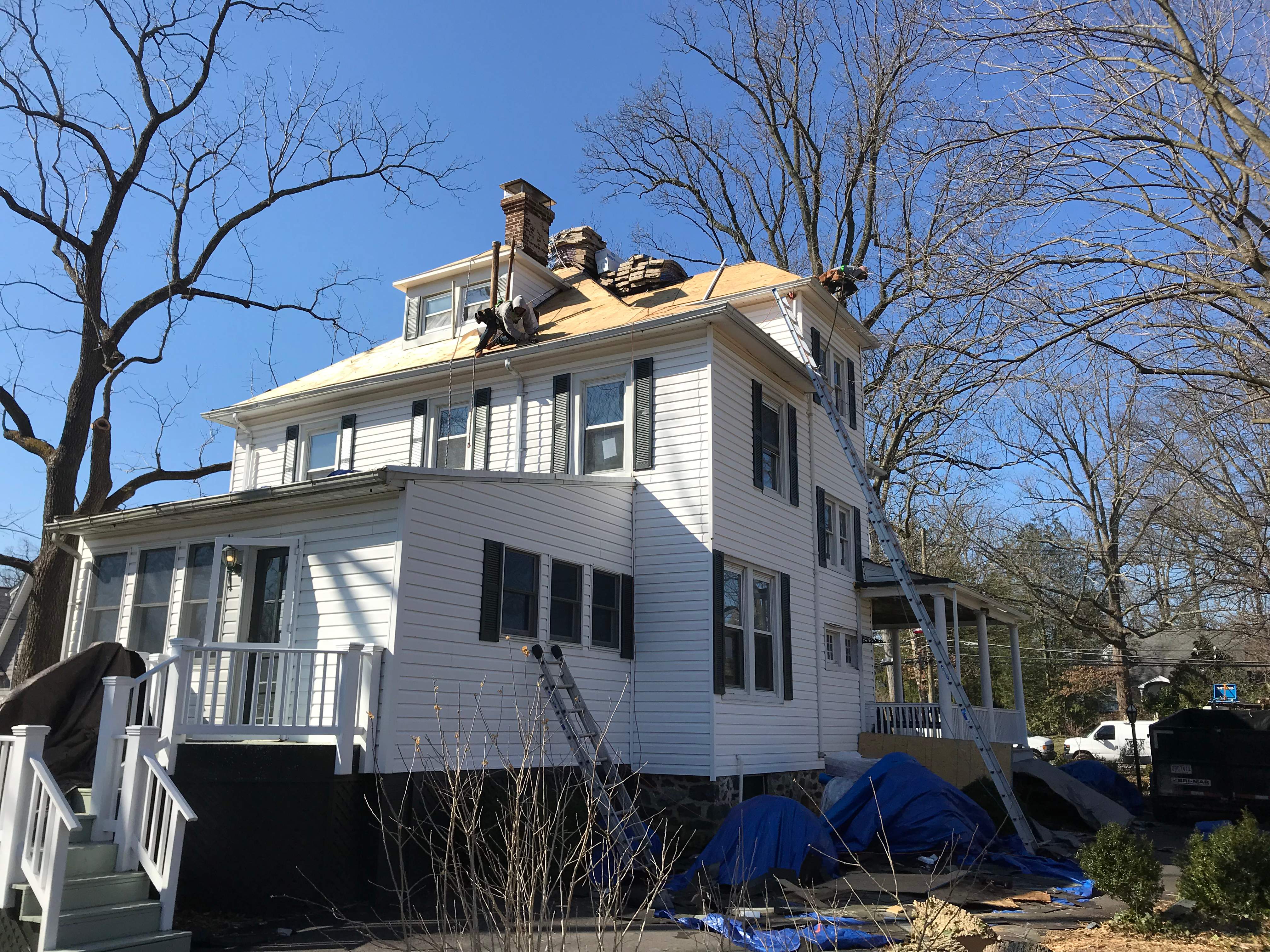 Residential Roofing Installation using Max Def Pewterwood by Alpha Design Services