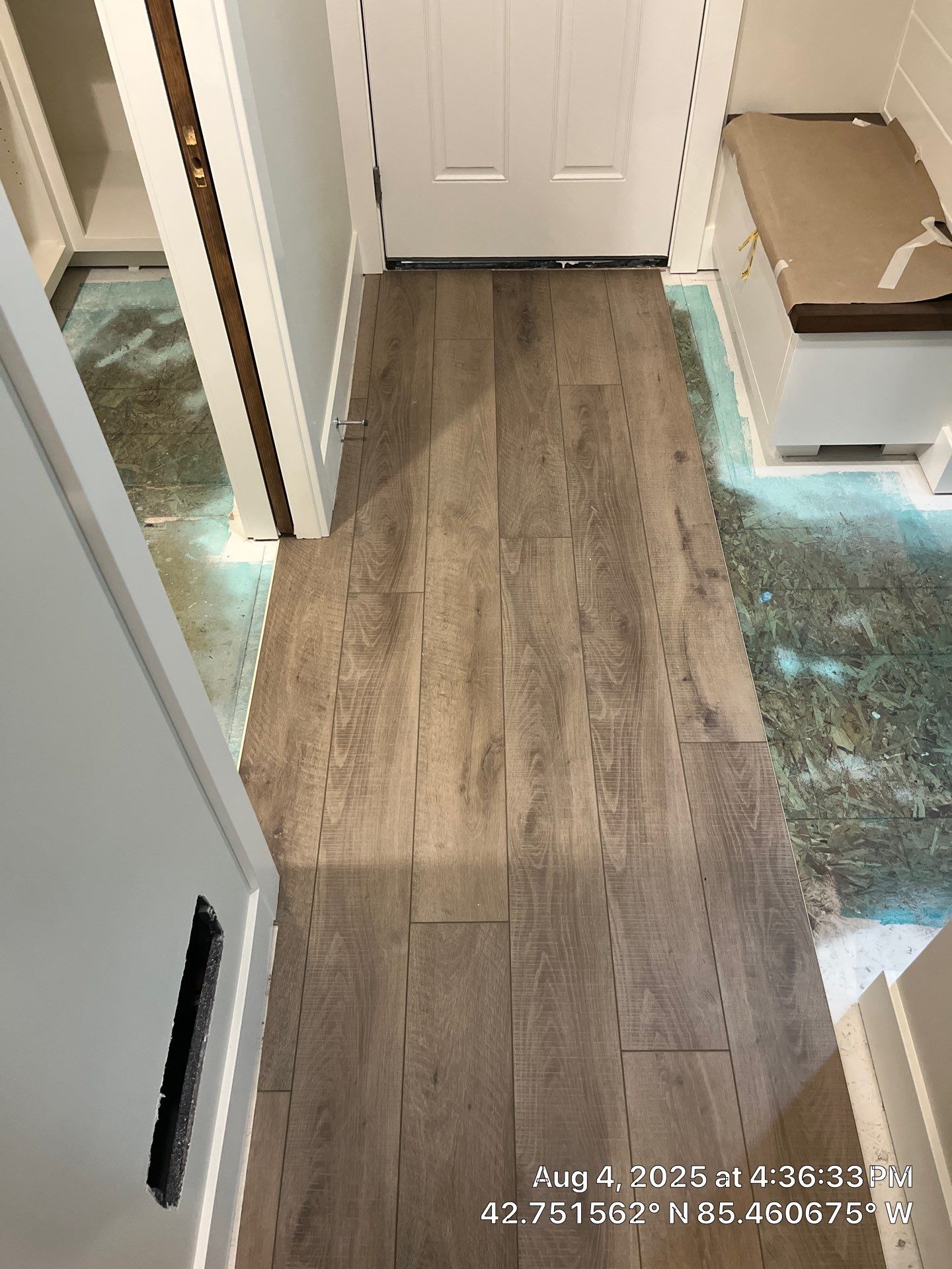 Installation of LVP in Middleville, Michigan by RTBaldwin Hardwood Floors