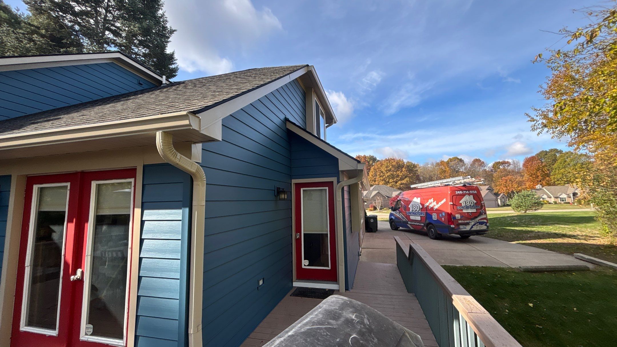 Siding Replacement using Ascend Laguna Blue by 180 Contractors