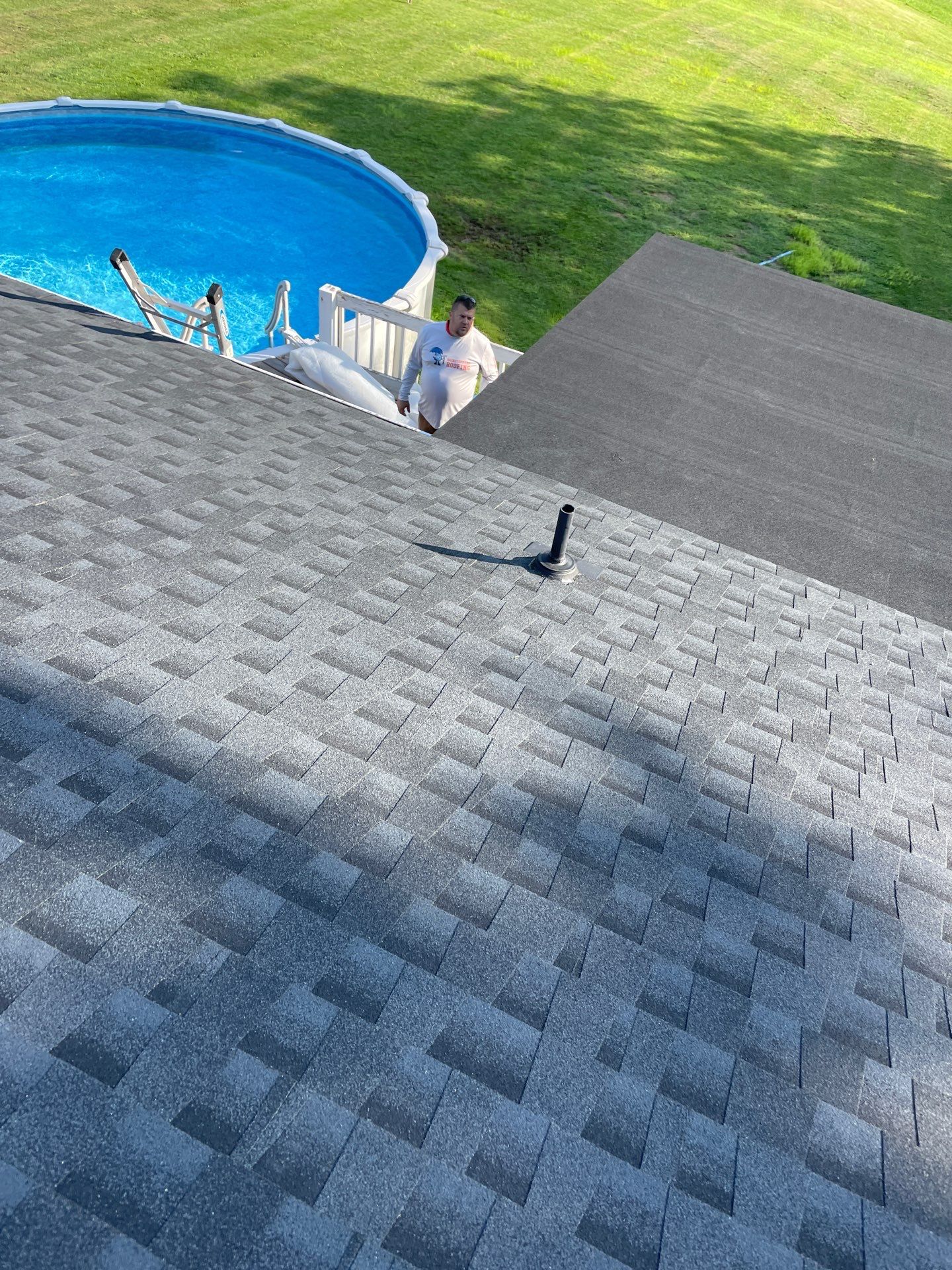 Residential Roofing Installation using GAF Timberline HDZ Charcoal by Rainstoppers Roofing