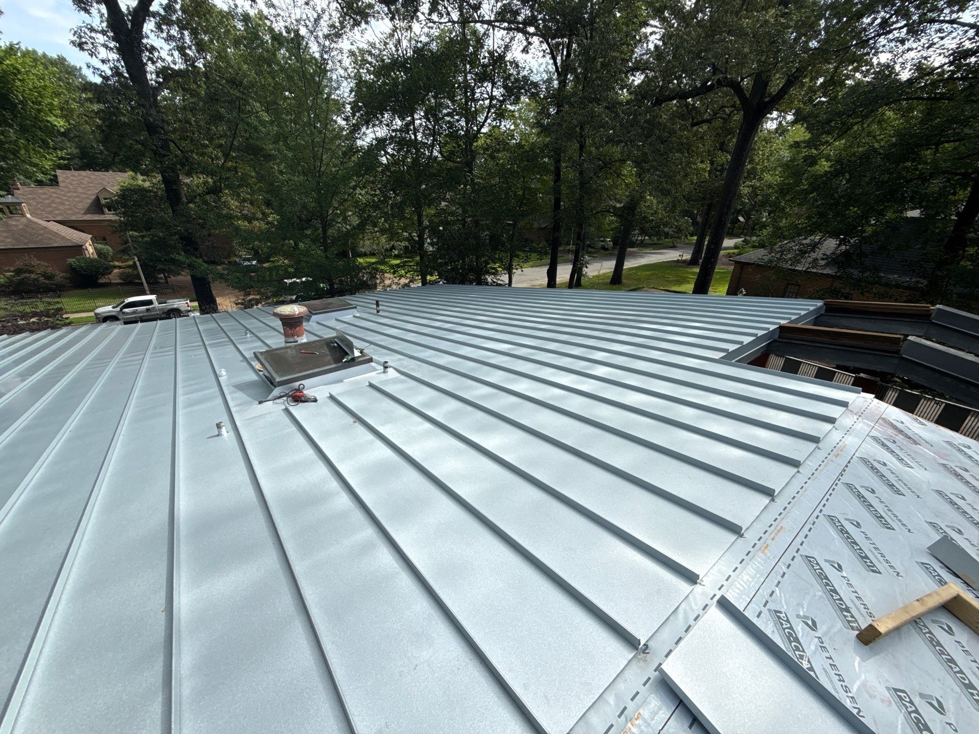 Residential Standing Seam Metal Roof and Membrane Replacement in Memphis by Revival Roofing Services