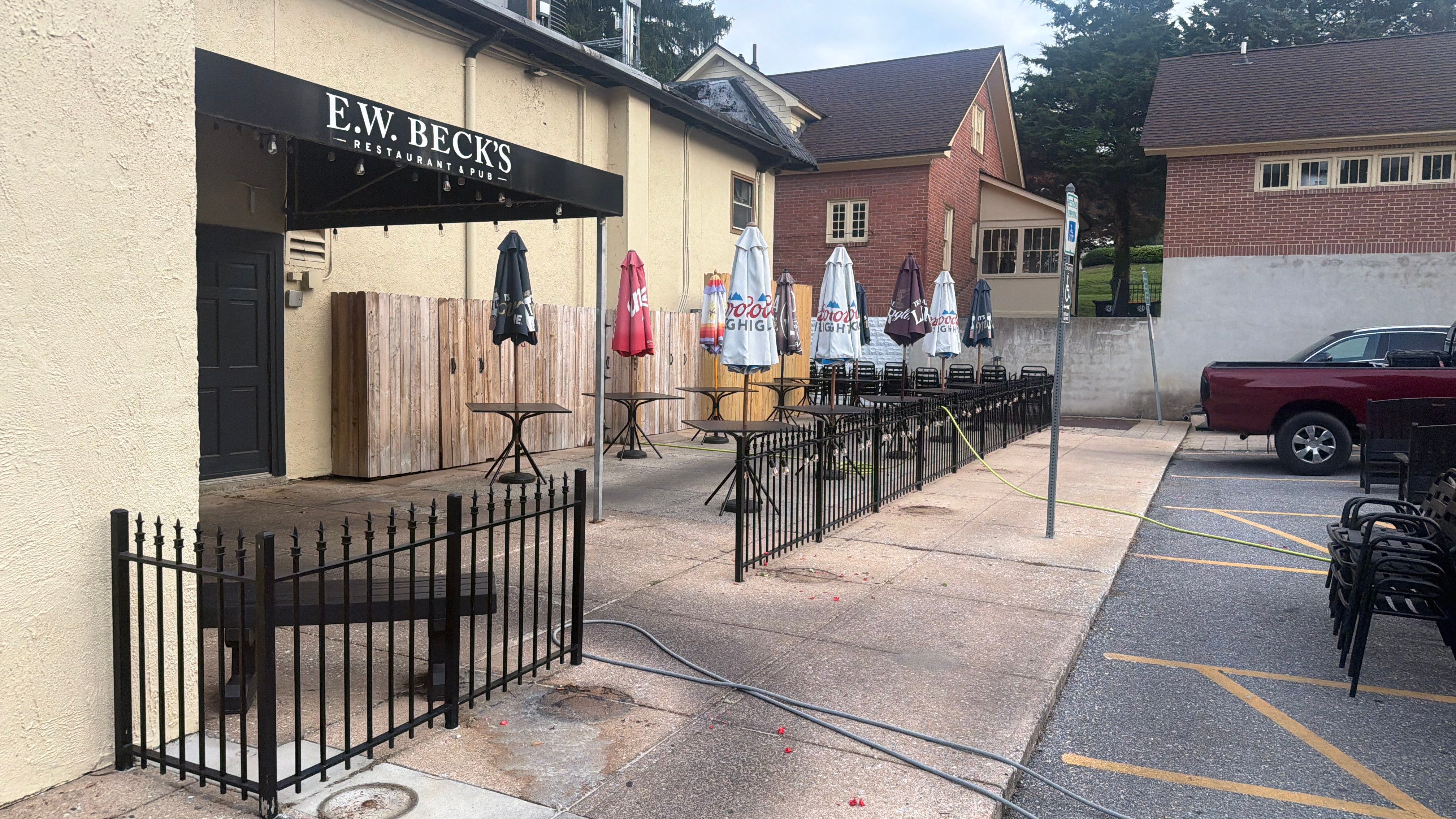 Commercial Exterior Cleaning and Concrete Washing for Sykesville Restaurant by Baltimore Pressure Washers Inc.