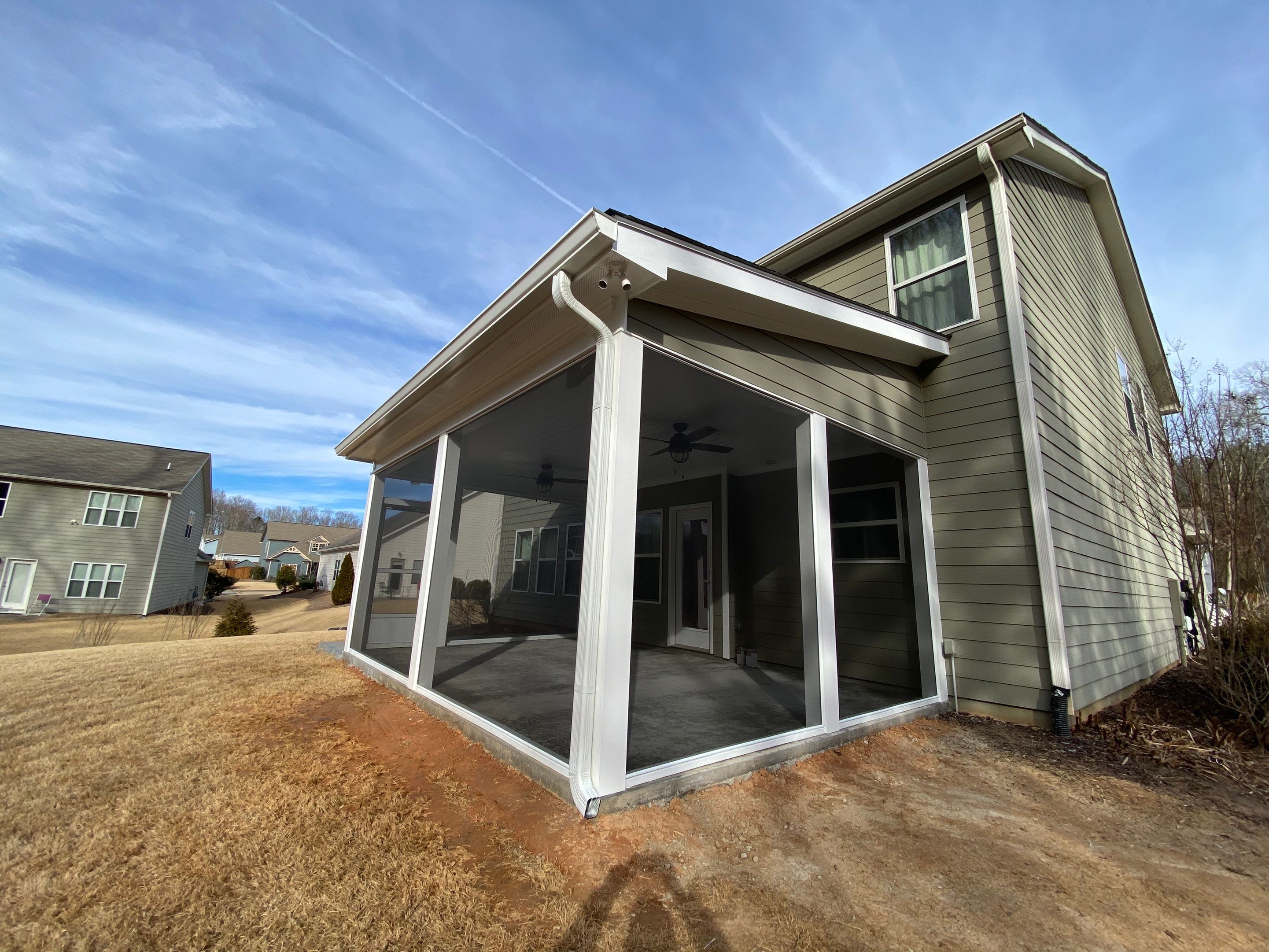 Custom Screened-In Porch Addition with Ceiling Fans in Cumming by Swift Home Renovations 