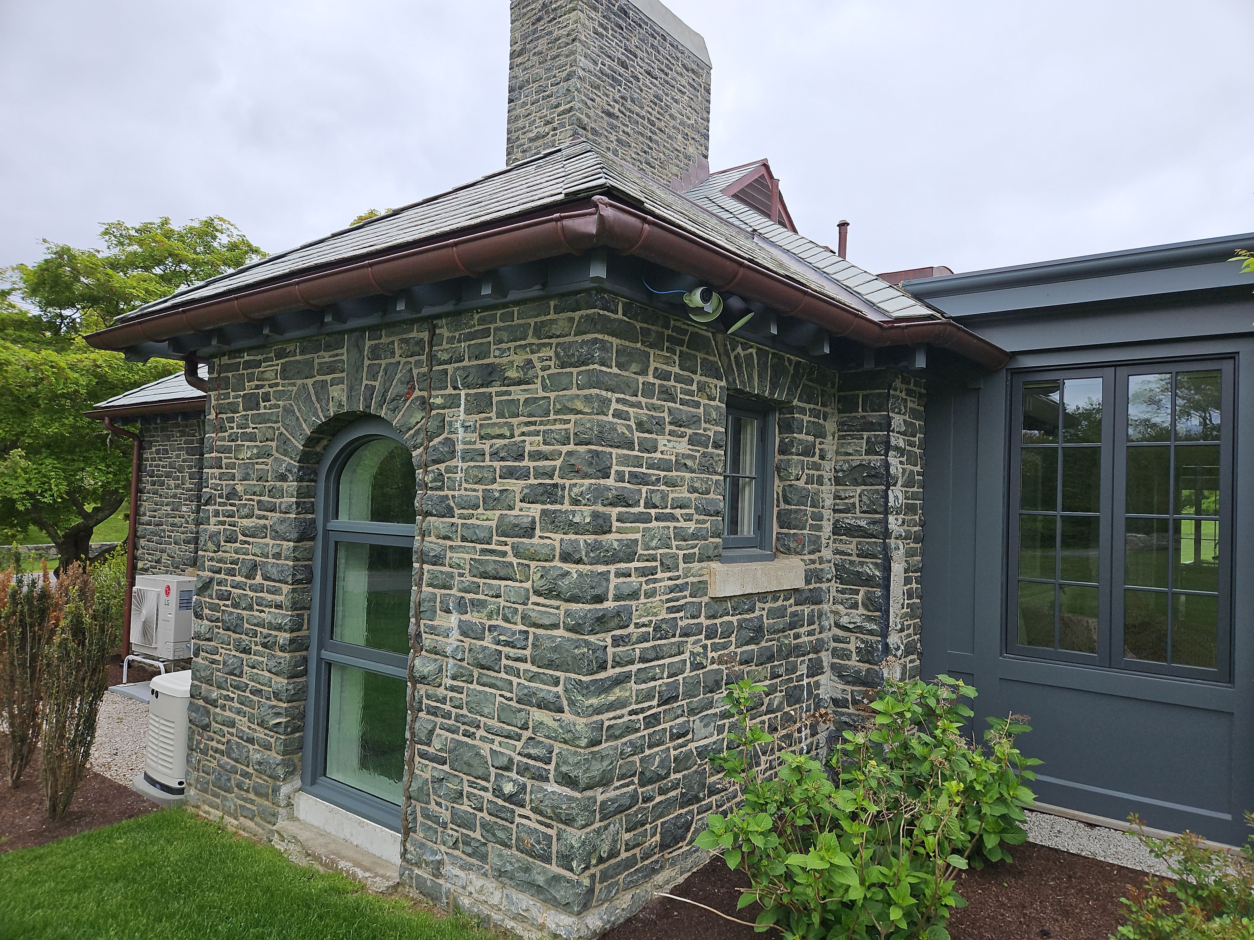 Half Round Copper Gutter Installed on Wedge Buildout in Newport, RI by Gutter Pro Enterprises