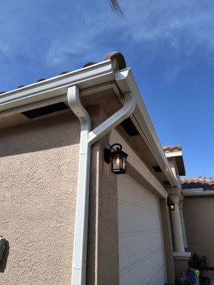 White Aluminum K-style Gutters 6'' K-style and Downspouts in Naples FL