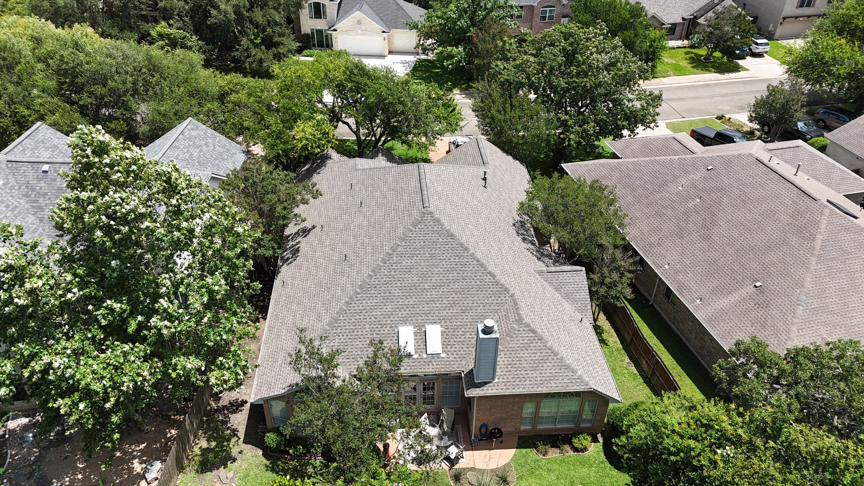 Residential Roof Replacement using GAF - HDZ - Weathered Wood by Action Exteriors Austin