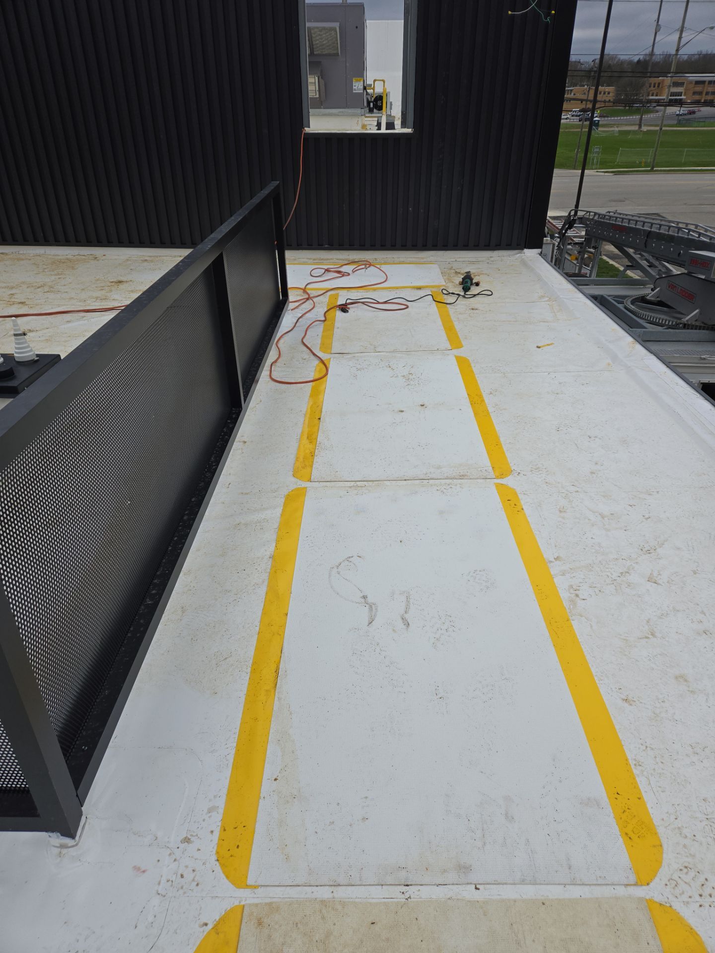Commercial Roofing Installation using Duro-Last 50 mil PVC by 3 Daughters Construction 