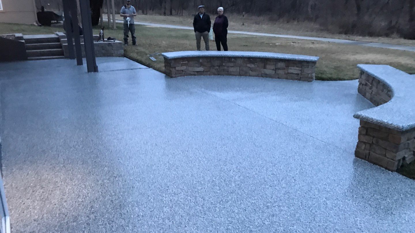 Patio using Domino  by Select Painting, Coatings & Garage Cabinets