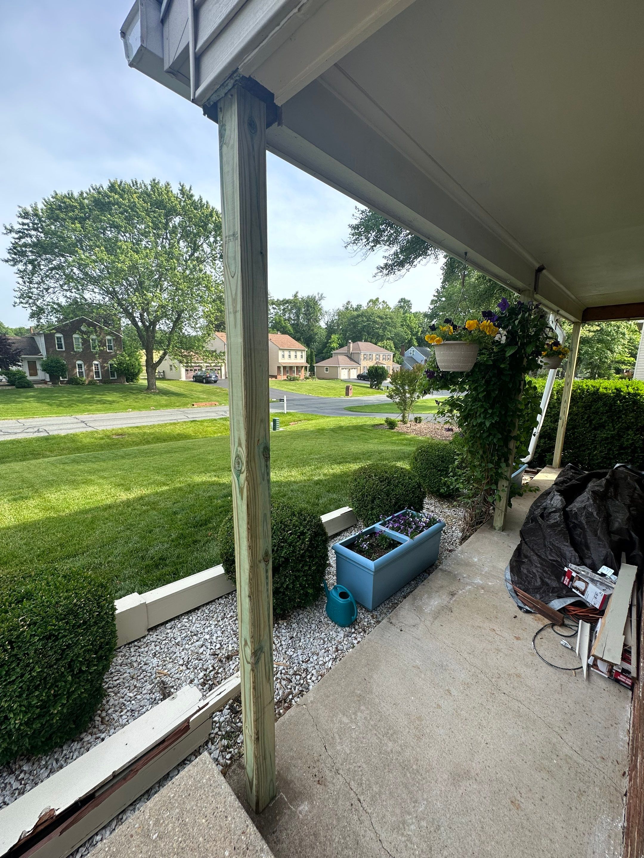 New Bilco doors to basement & new front porch posts by The Smet Companies, LLC