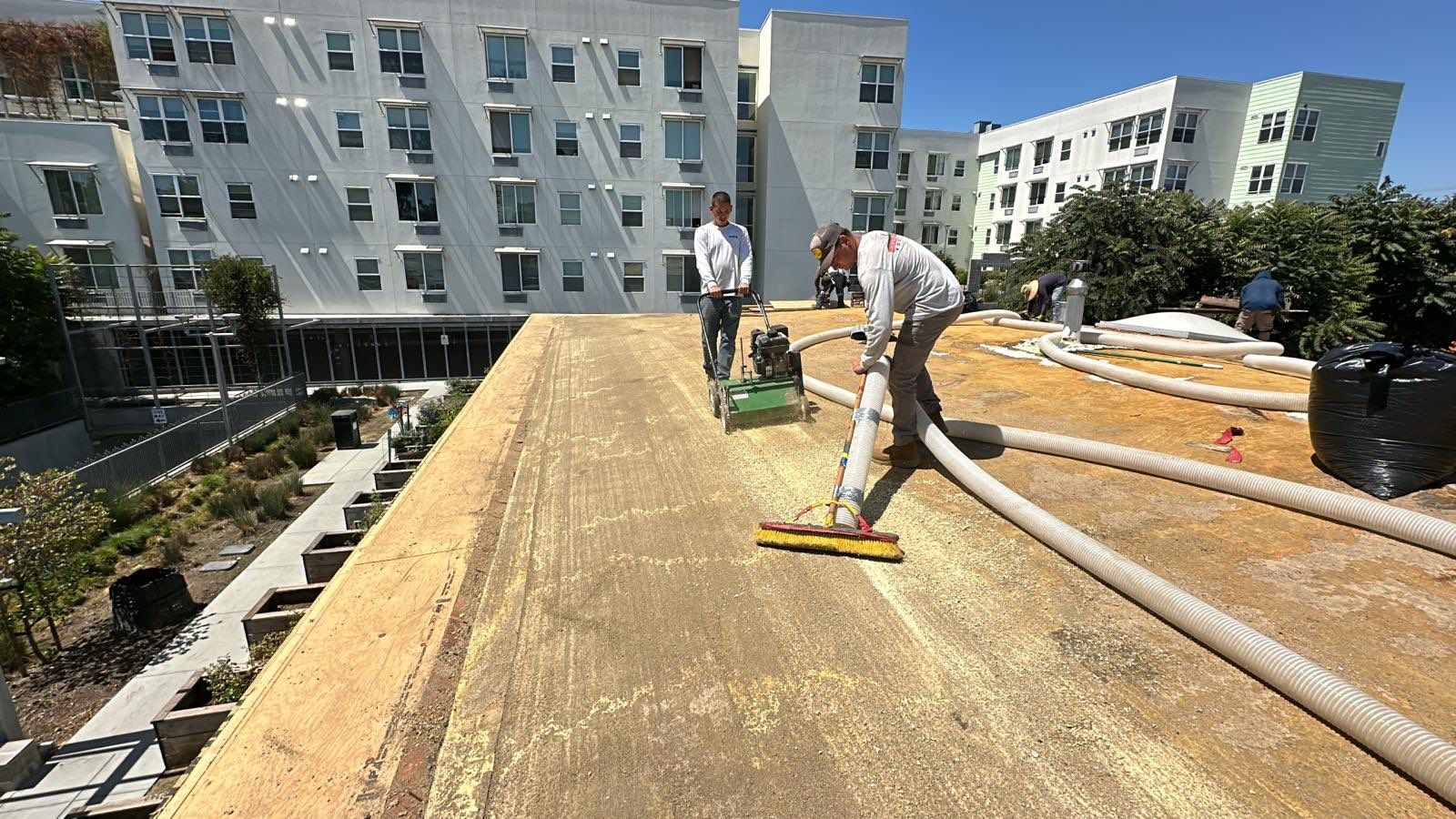 Foam Refurbish using Conklin Benchmark/PUMA XL coatings and spray foam by Straight Edge Roofing Inc