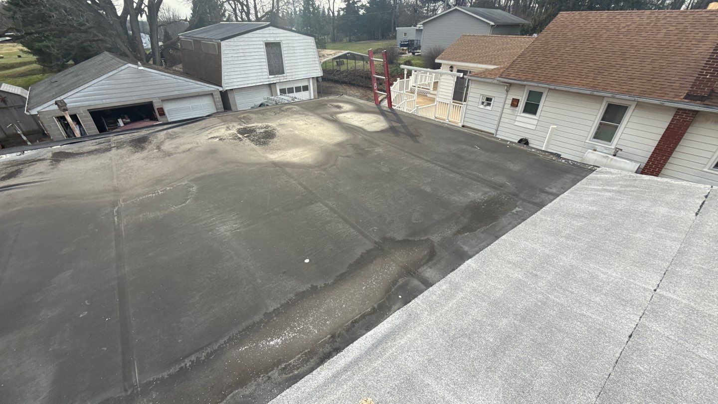 Rubber Roof and Gutter Replacement in New Oxford PA | Full Roof Deck Rebuild by Bealing Roofing & Exteriors