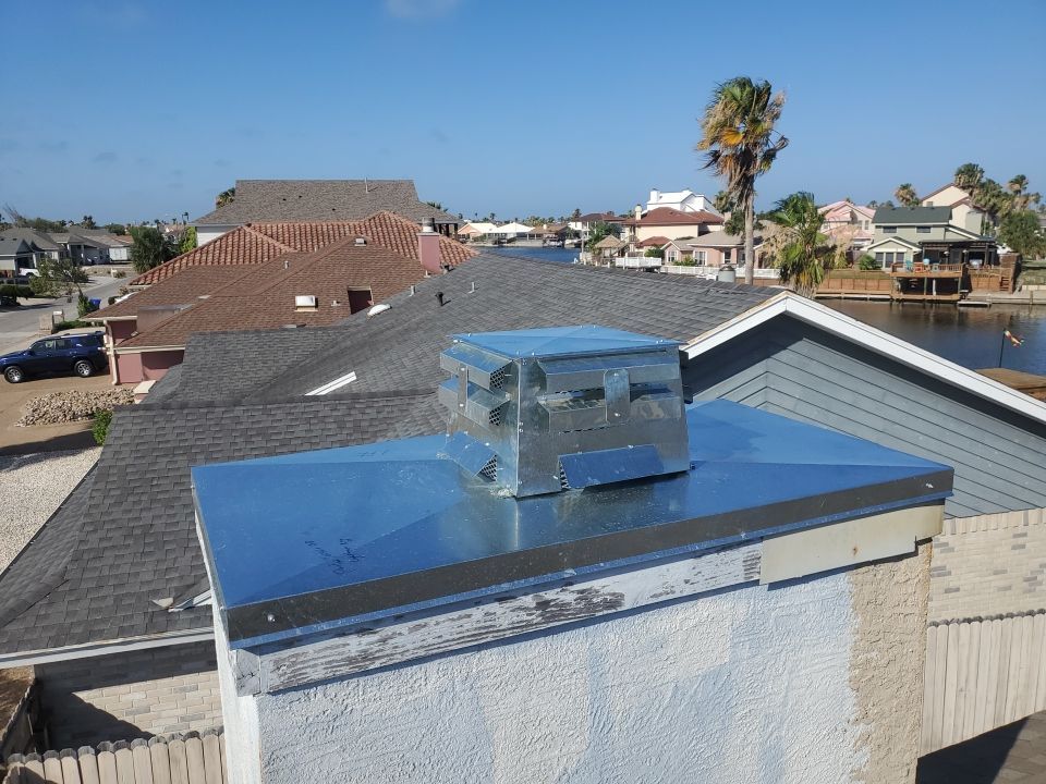 Chimney Cap Replacement with Roof Repairs by Lighthouse Roofing