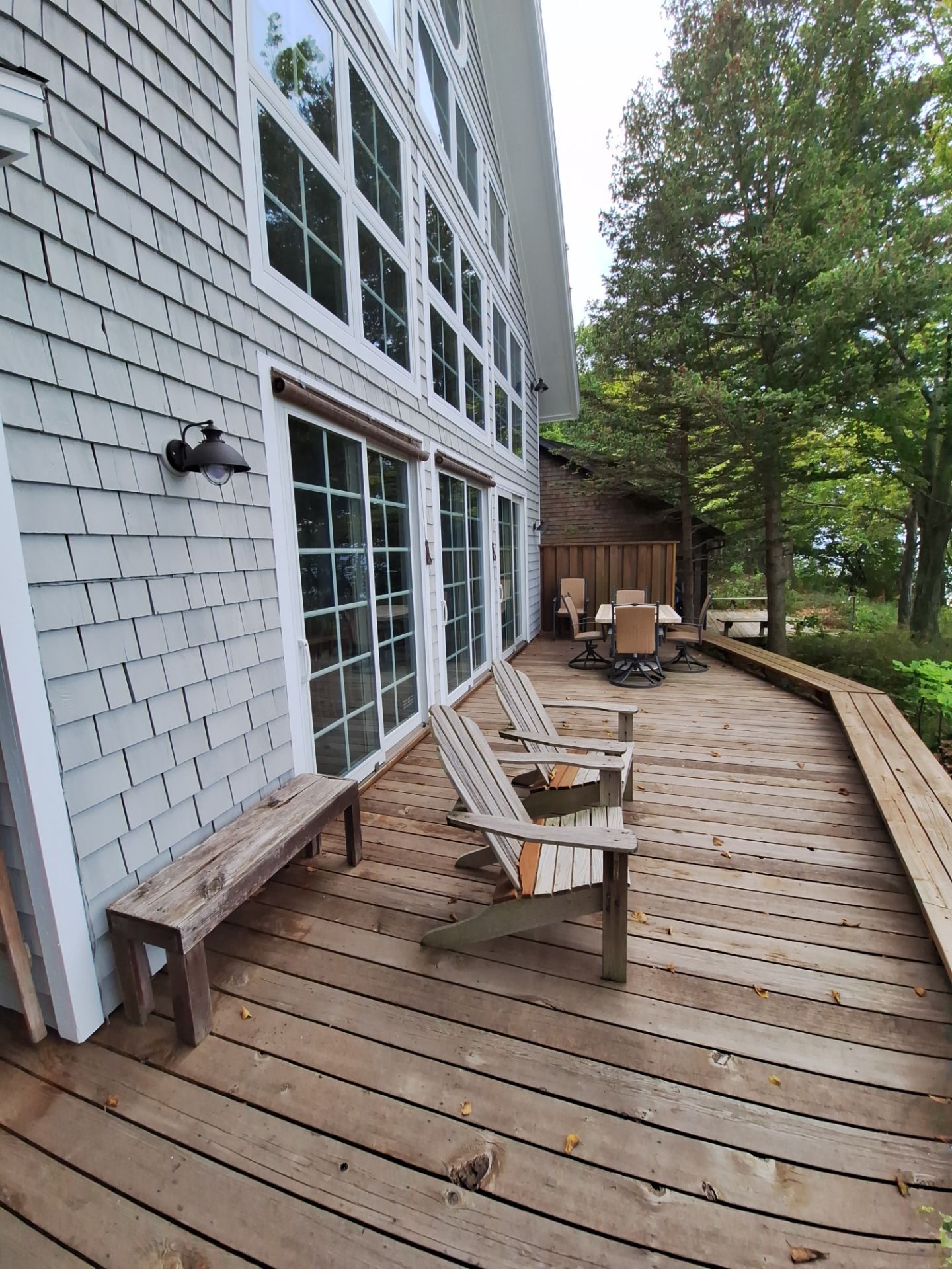 Lakefront Deck Pressure Washing, Exterior Wood Staining, and Painting in West Olive MI by Gordon Painting