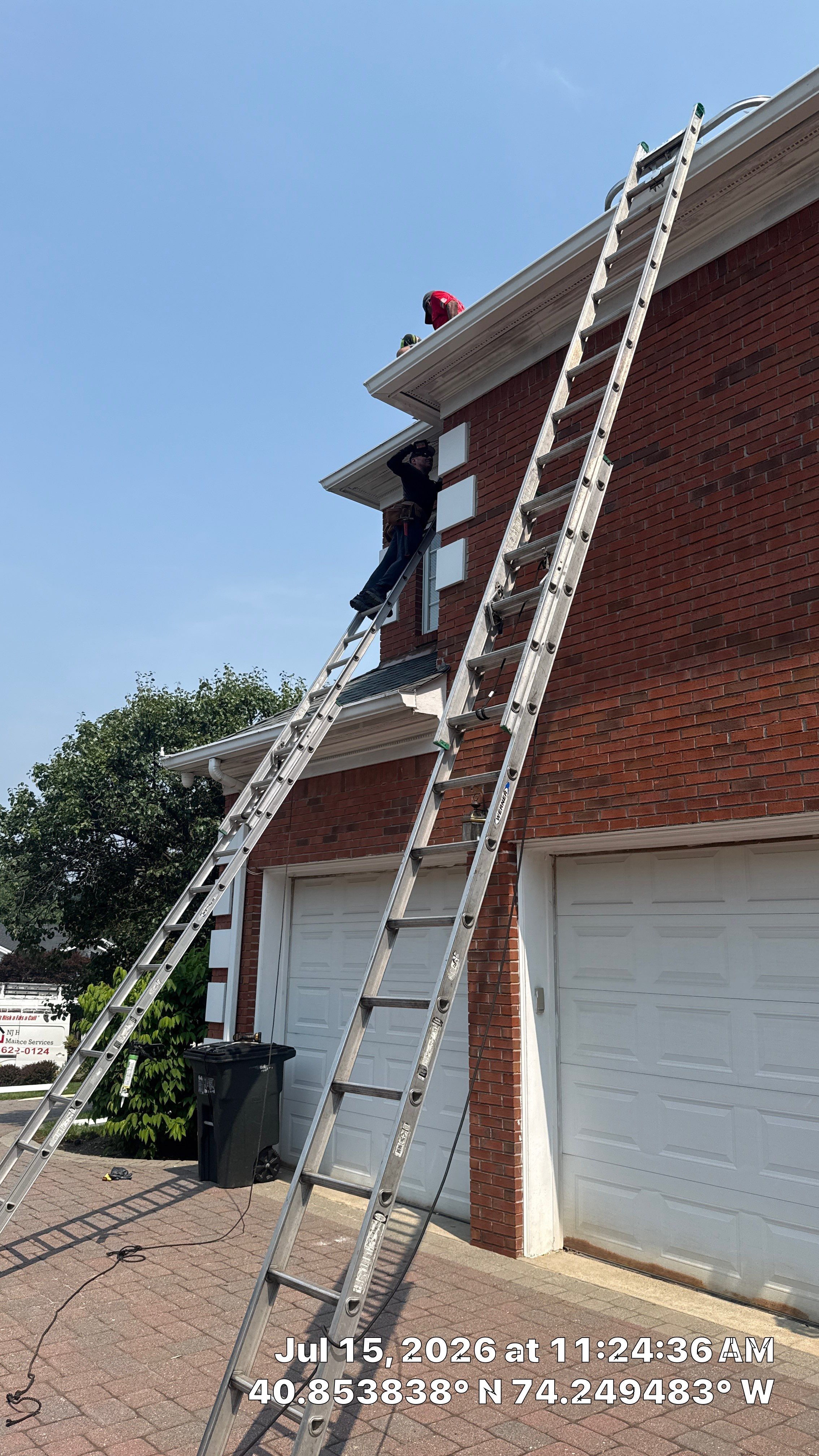 Soffit and Fascia Board Repair, Seamless Gutter Install Project in North Caldwell, New Jersey by NJ Home Maintenance Services