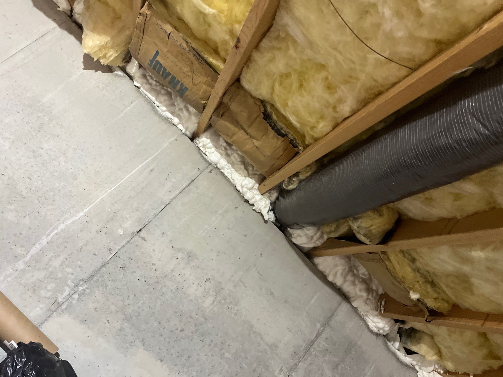 Attic Insulation using open cell spray foam by NYS Foam & Energy