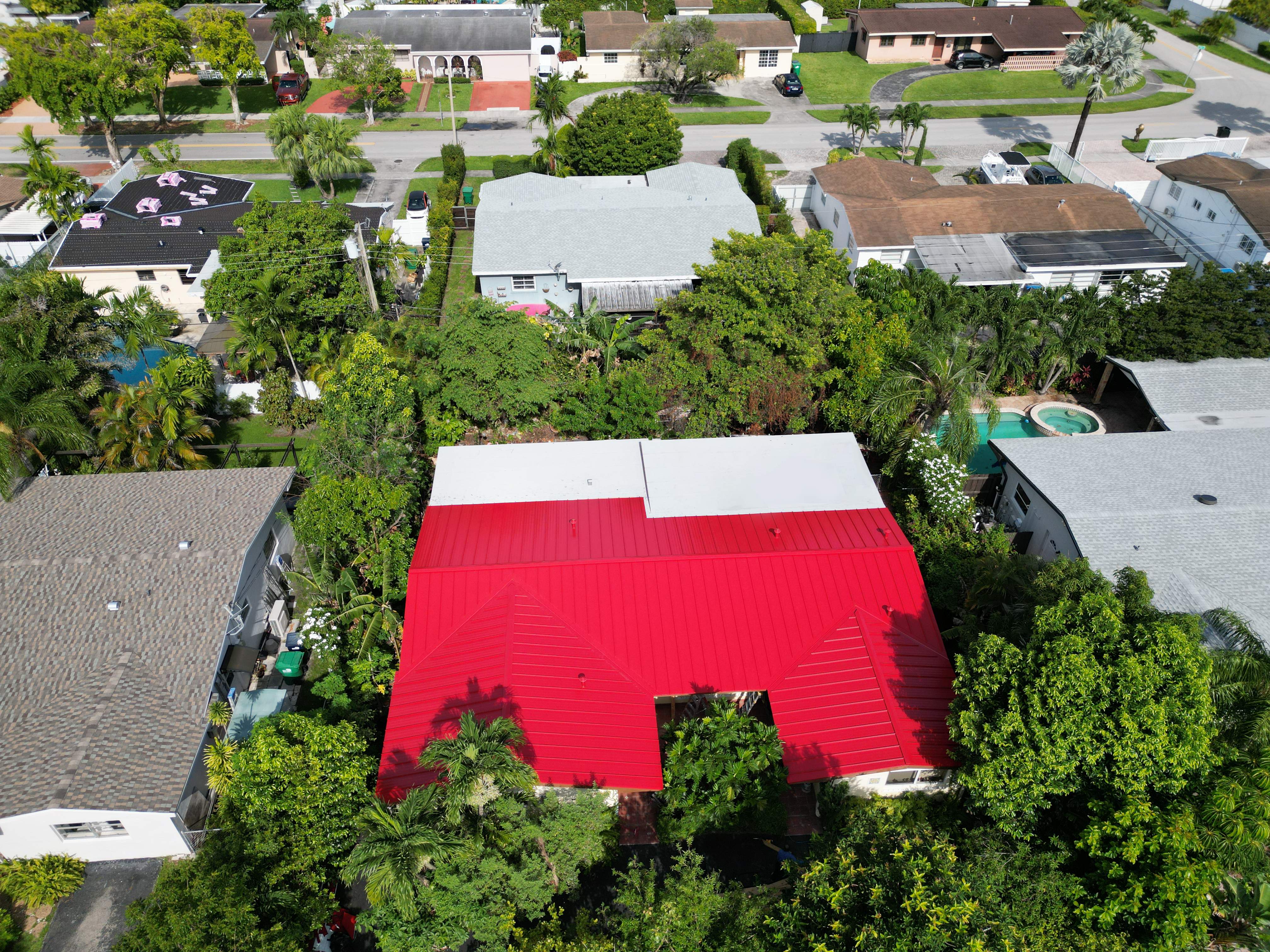 Metal Roof - Galvalume - Brite Red by Istueta Roofing