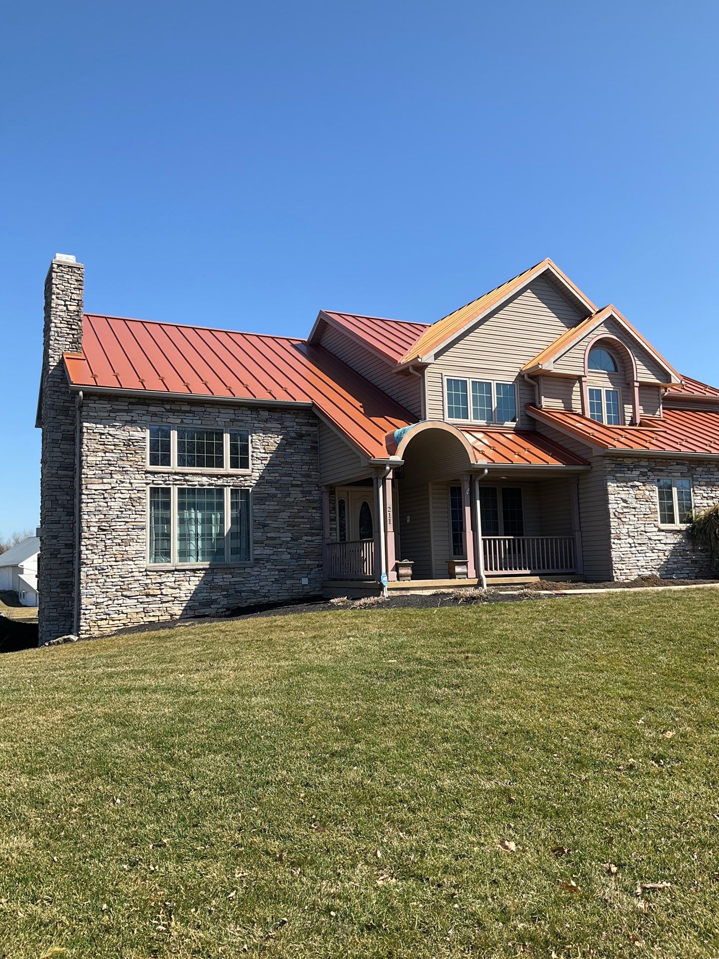 Standing Seam Roof – Copper Finish by Esh Builders