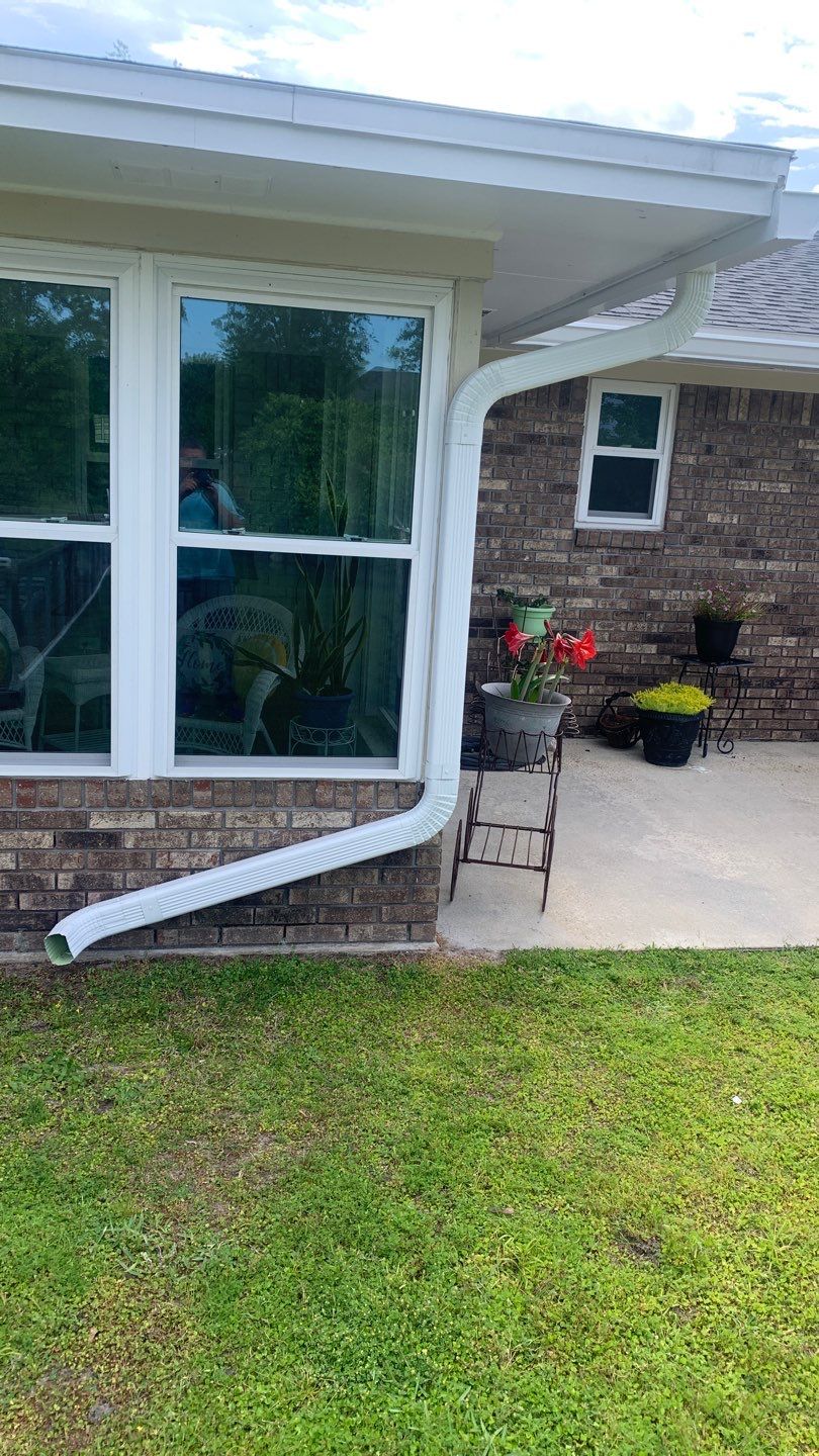 Seamless Gutter Installation Using 6-Inch White K-Style Seamless Gutters by Gutter Professors