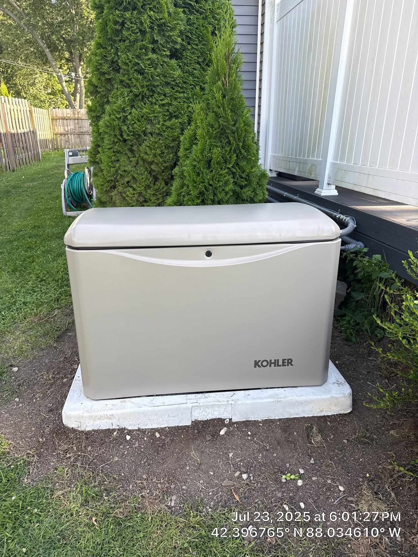 Installed Kohler 20kW RCA Generator with 100 Amp Transfer Switch – Lake Villa, IL by GSHA Services LTD