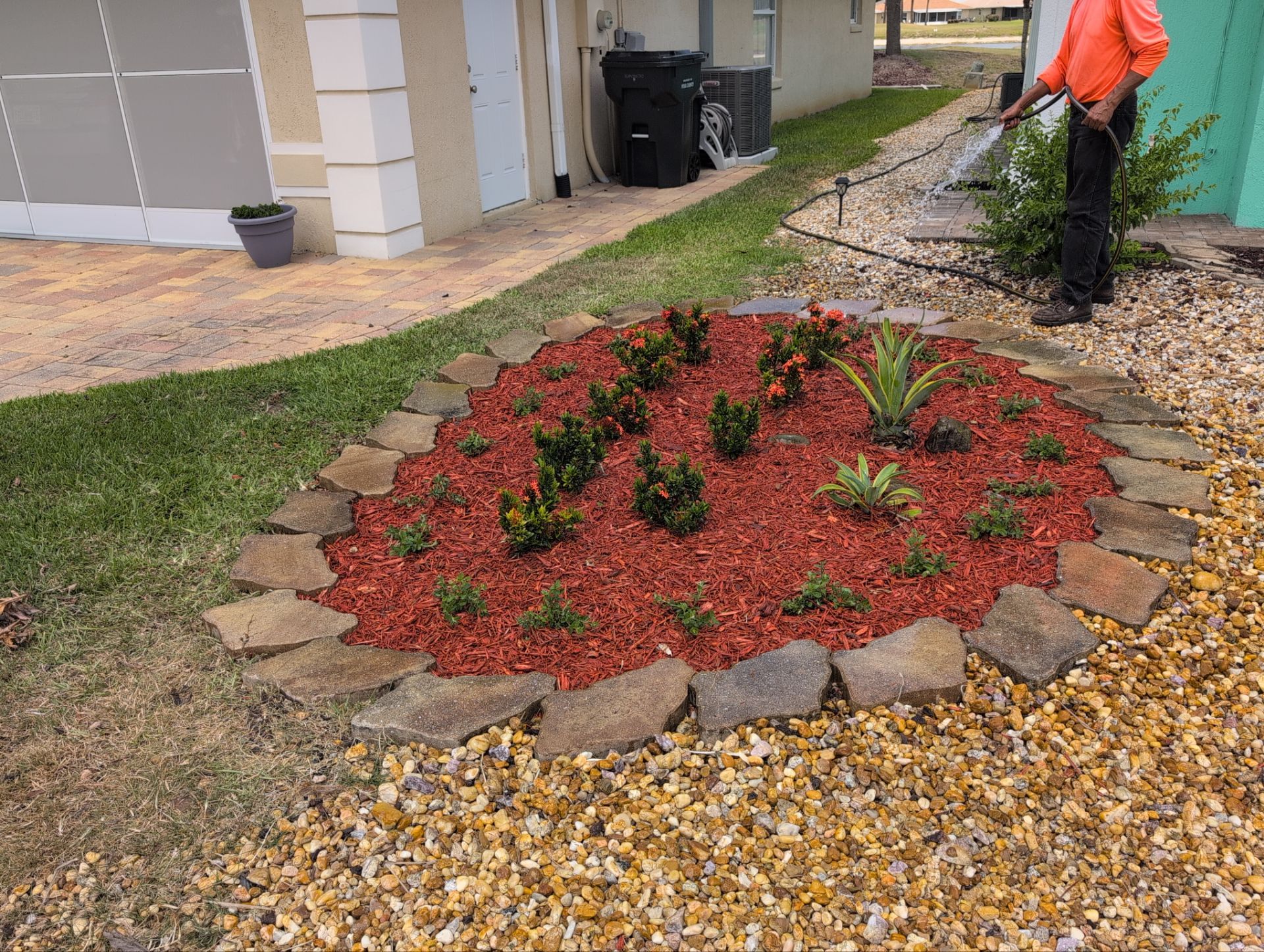Front Yard Renovation – Rock Removal, Sod & Landscape Enhancement by 
M.A.B. Landscaping & Property Maintenance