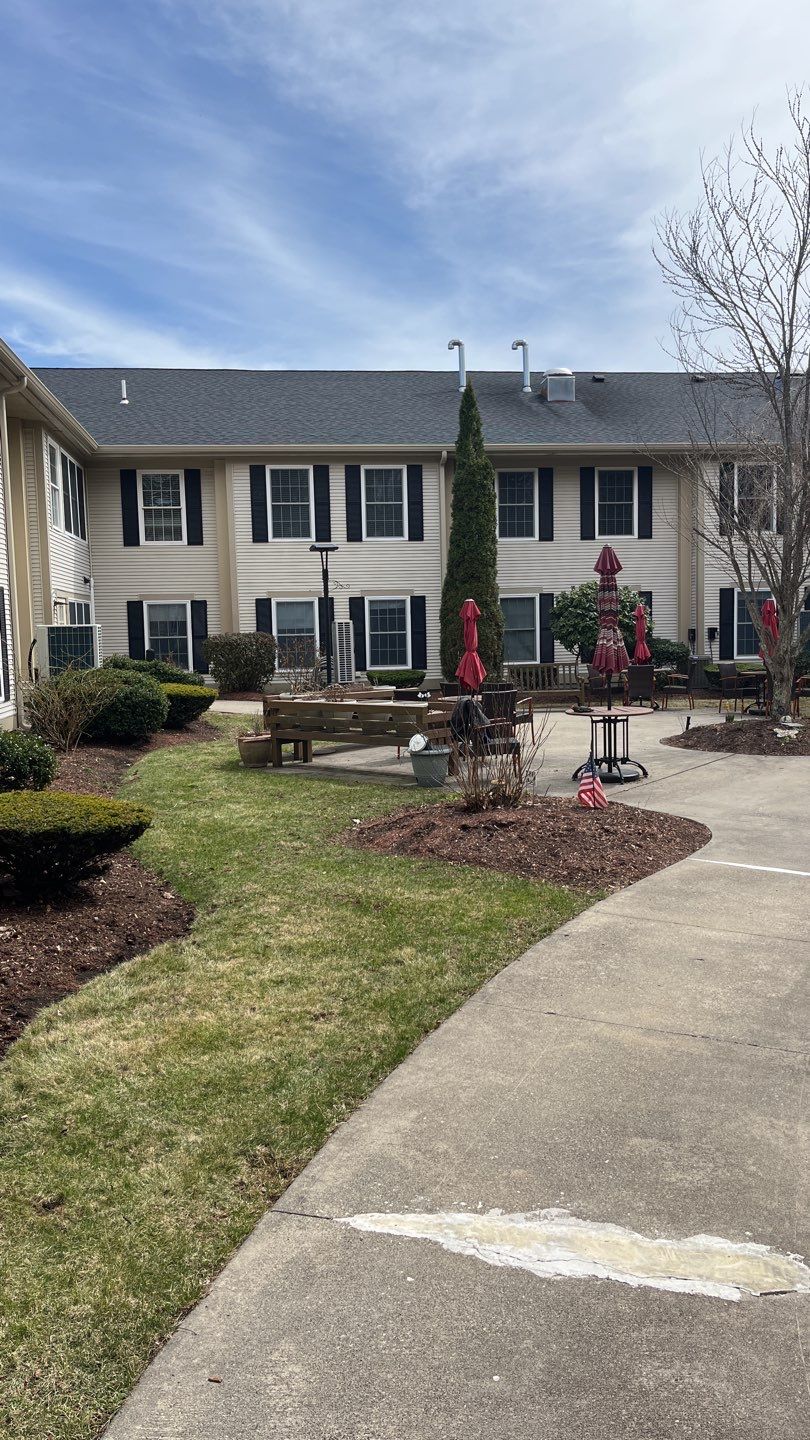 Benchmark Senior Living's Gutter Installation using 6" K-Style Aluminum Gutter by Gutter Pro Enterprises