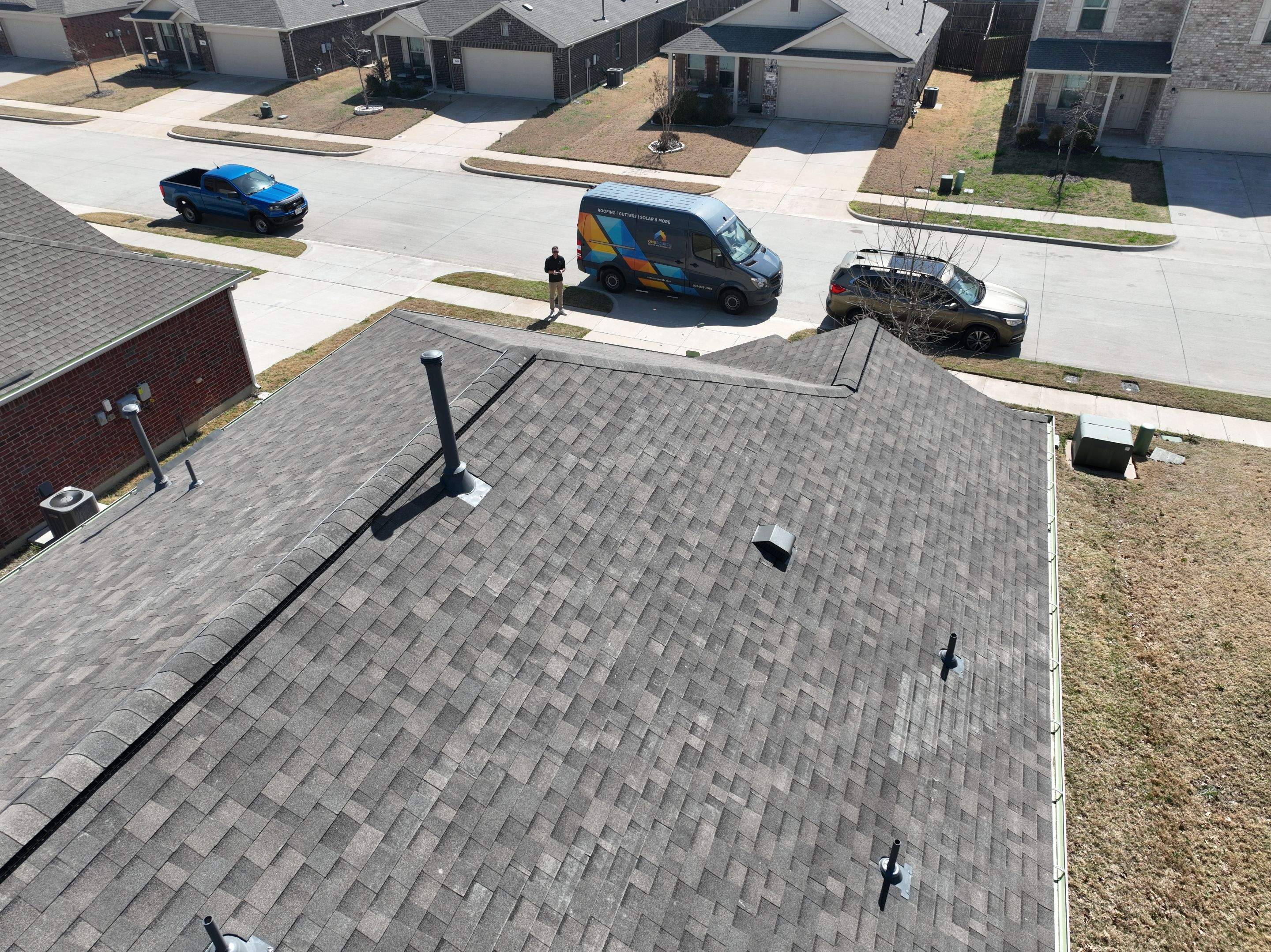 Residential Roofing Installation using Malarkey Highlander Weathered Wood Plus by OneSource Roofing and Restoration