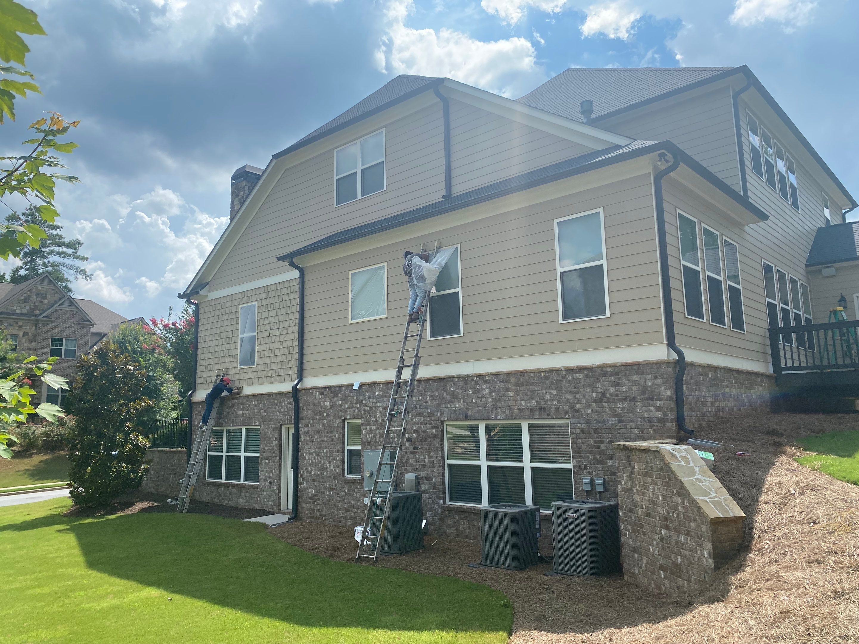 Full Exterior Painting Project on Residential Siding in Marietta by Swift Home Renovations