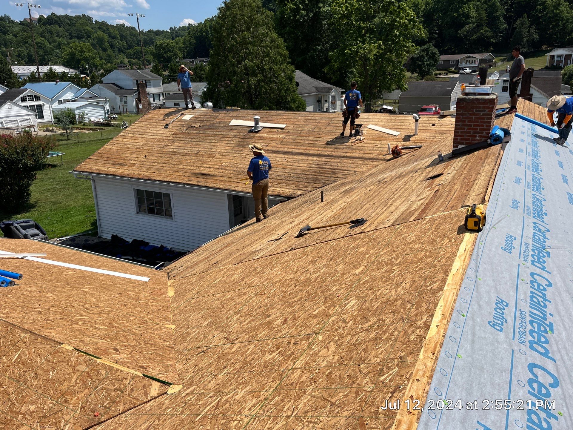Residential Roofing Installation using Certainteed Landmark Pro Shingles by Fahey Roofing + Contracting