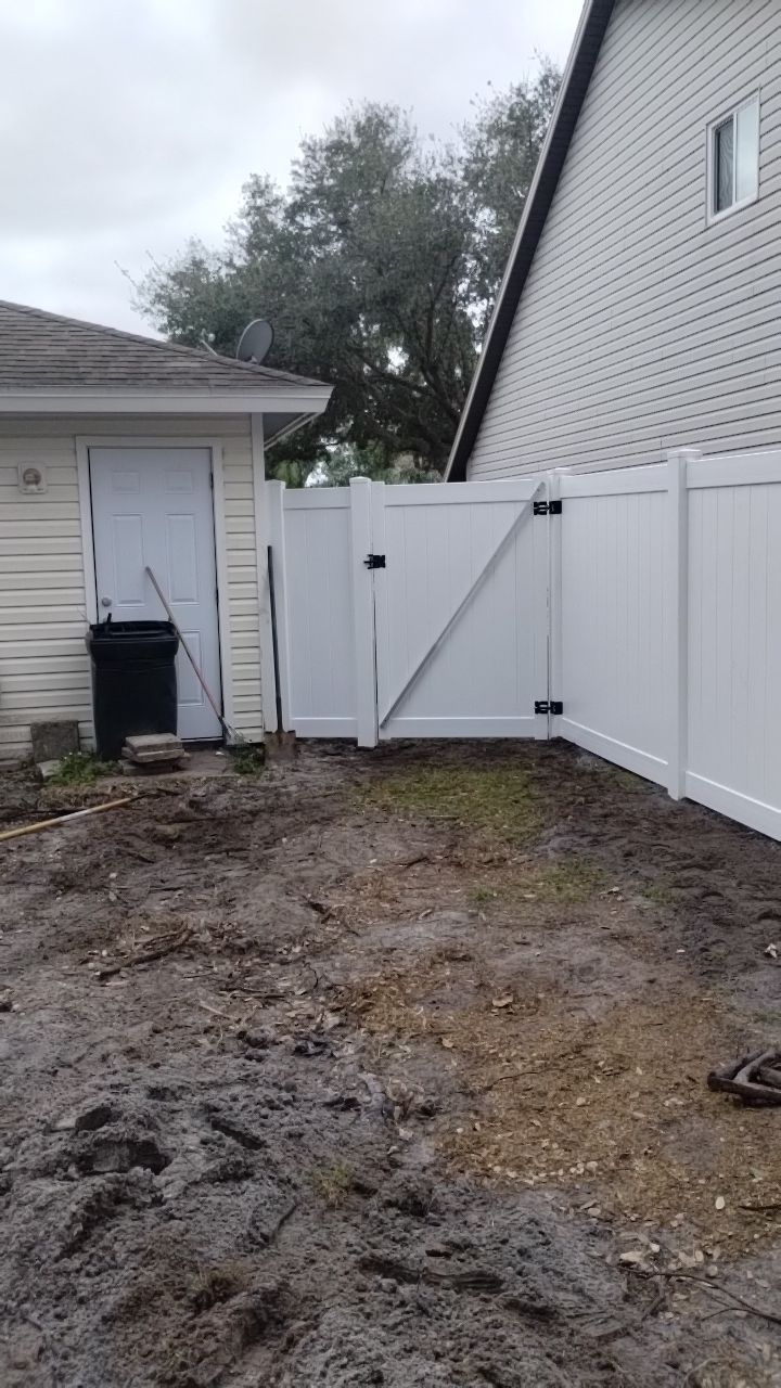 White Vinyl Privacy Fence Installation In North Port, FL by Asap fence and gates, LLC