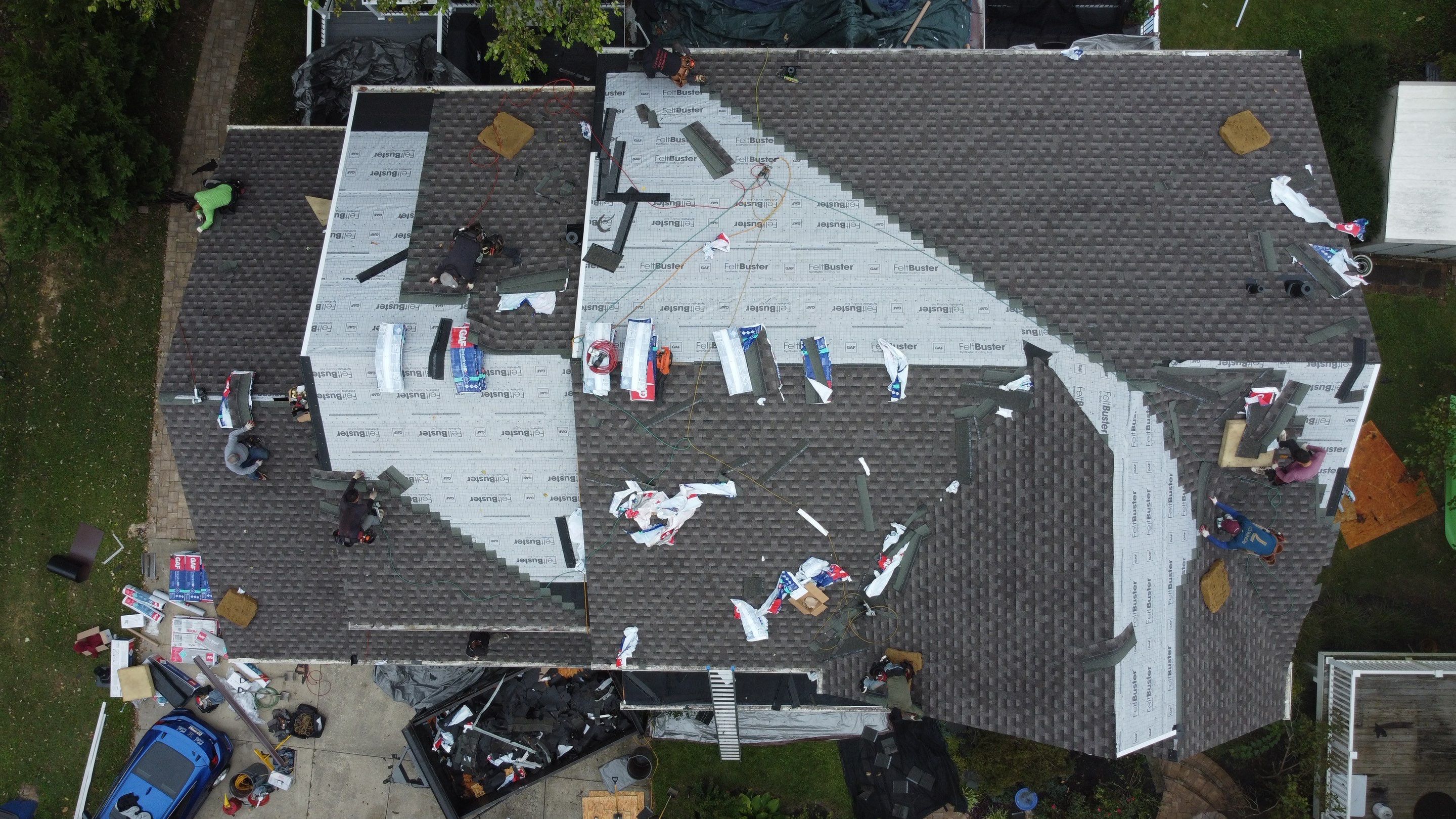 Residential Roofing Installation using GAF Timberline HDZ by Matter Roofing & Construction
