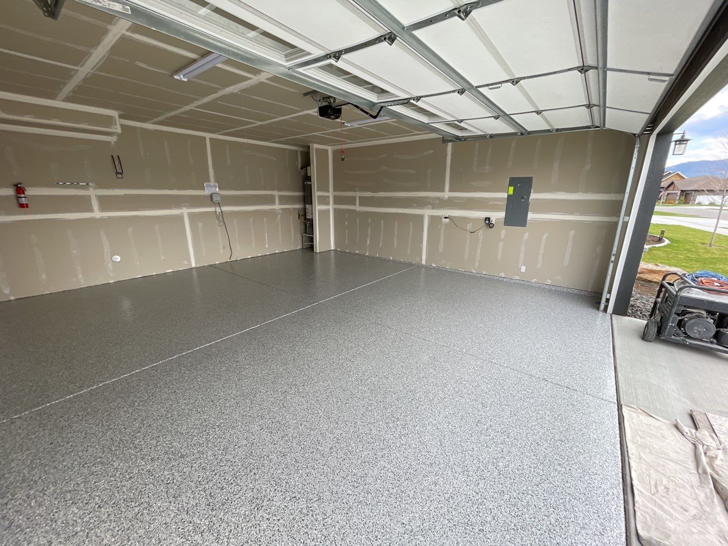 Garage Transformation using Slate Stone by Croc Coatings, LLC