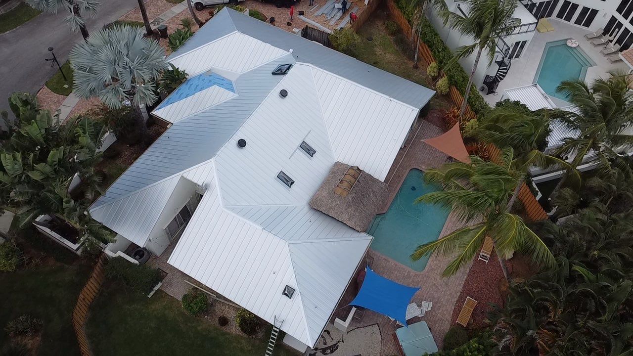 Residential Roofing Installation using 1" Nail strip metal roof by BLUES BROTHERS ROOFING