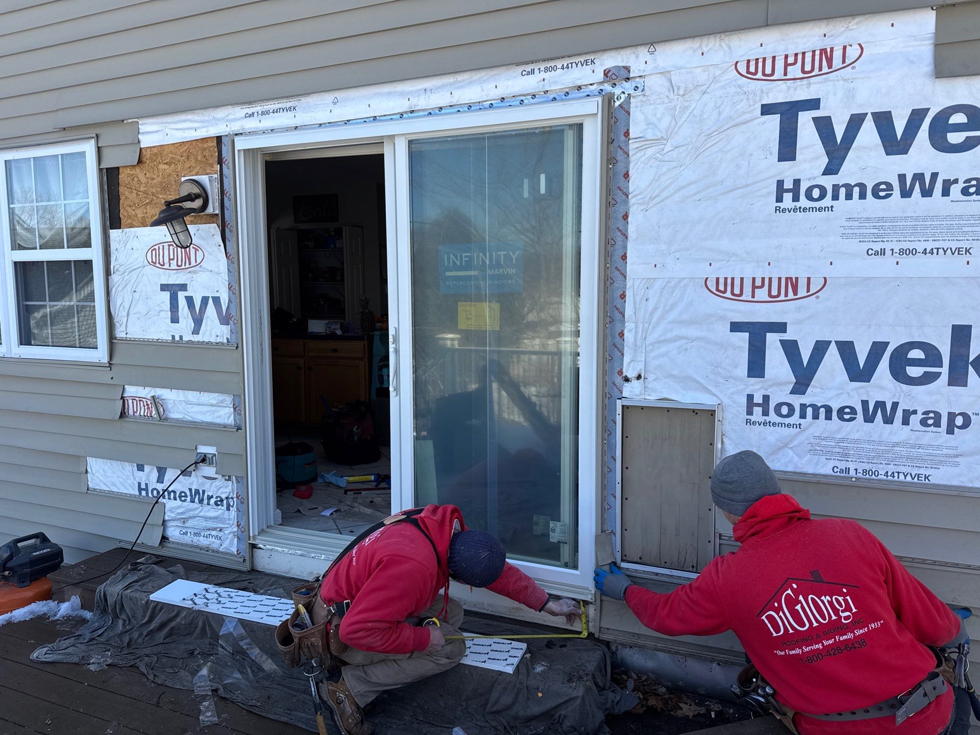 Sliding Patio Door Upgrade  by DiGiorgi Roofing and Siding Inc