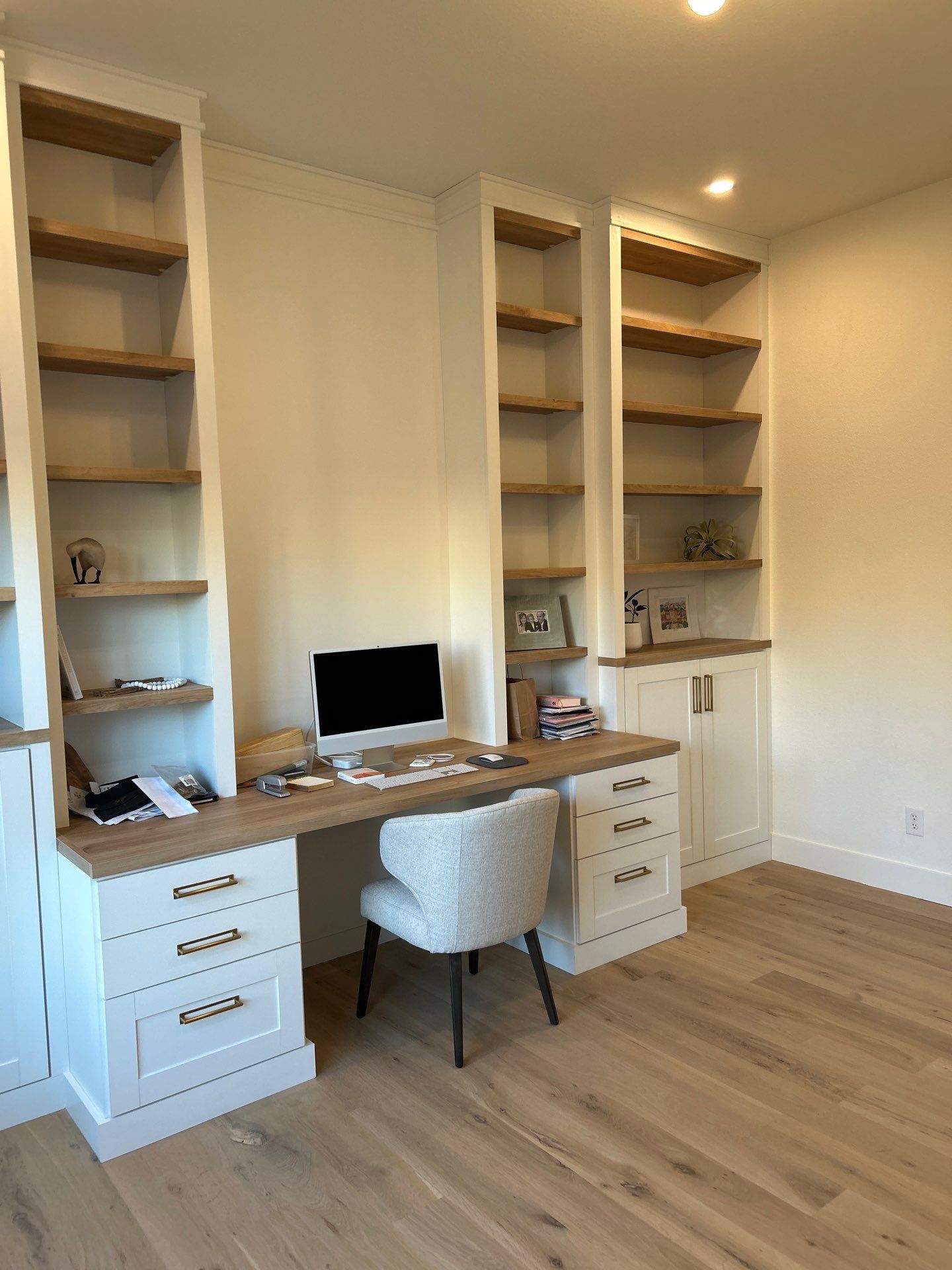 Two-Tone Home Office Built-in - Erie, Colorado by Concept 32, Inc.